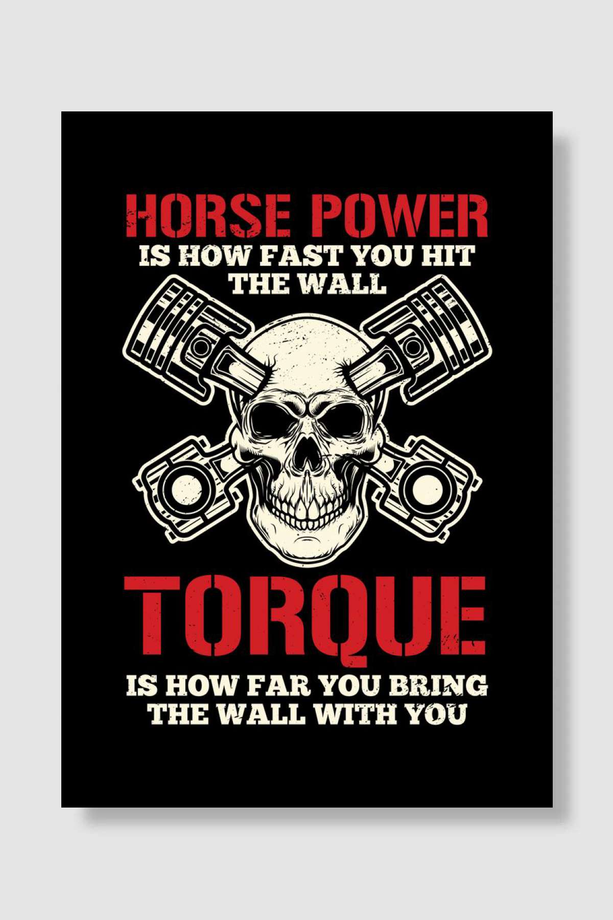 Horse Power Is How Fast Müzik Poster Çerçevesiz Yüksek Kalite Müzik Afiş Duvar Poster