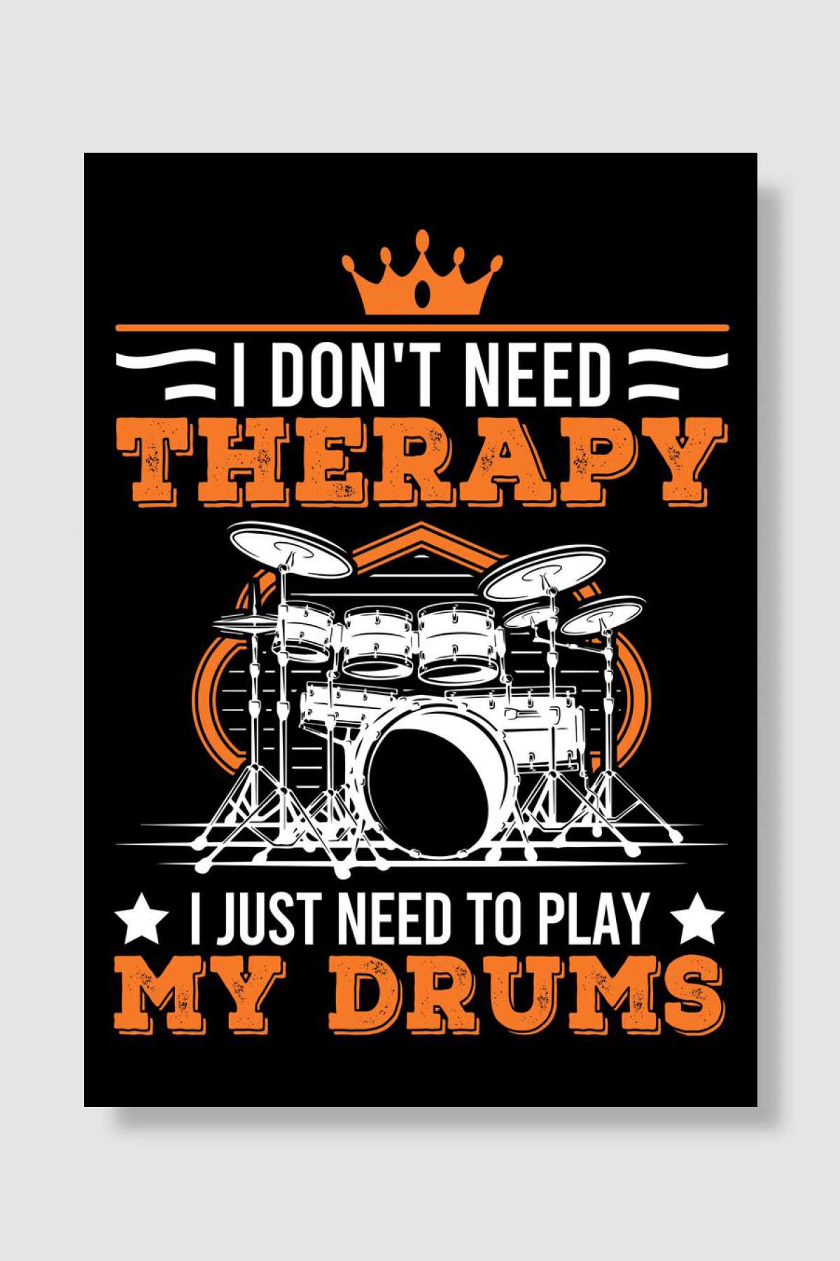 Drums Therapy Drummer Müzik Poster Çerçevesiz Yüksek Kalite Müzik Afiş Duvar Poster