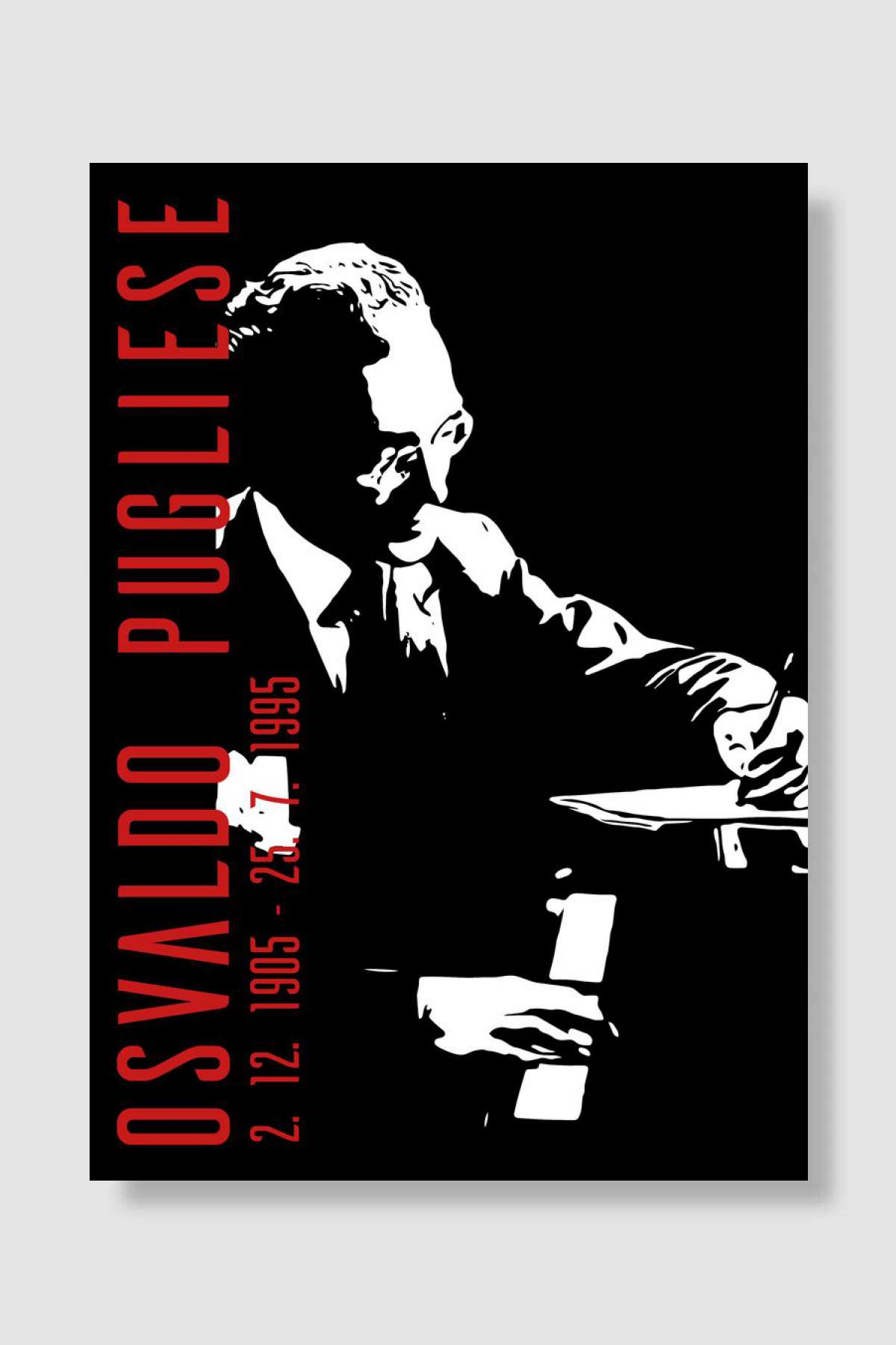 Osvaldo Pugliese Müzik Poster Çerçevesiz Yüksek Kalite Müzik Afiş Duvar Poster