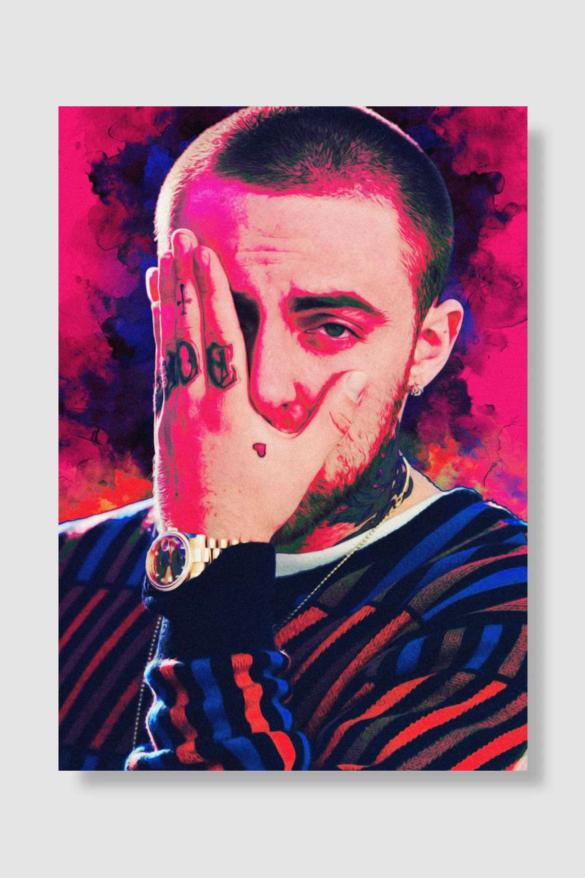Mac Miller Neon 05 Müzik Poster Çerçevesiz Yüksek Kalite Müzik Afiş Duvar Poster