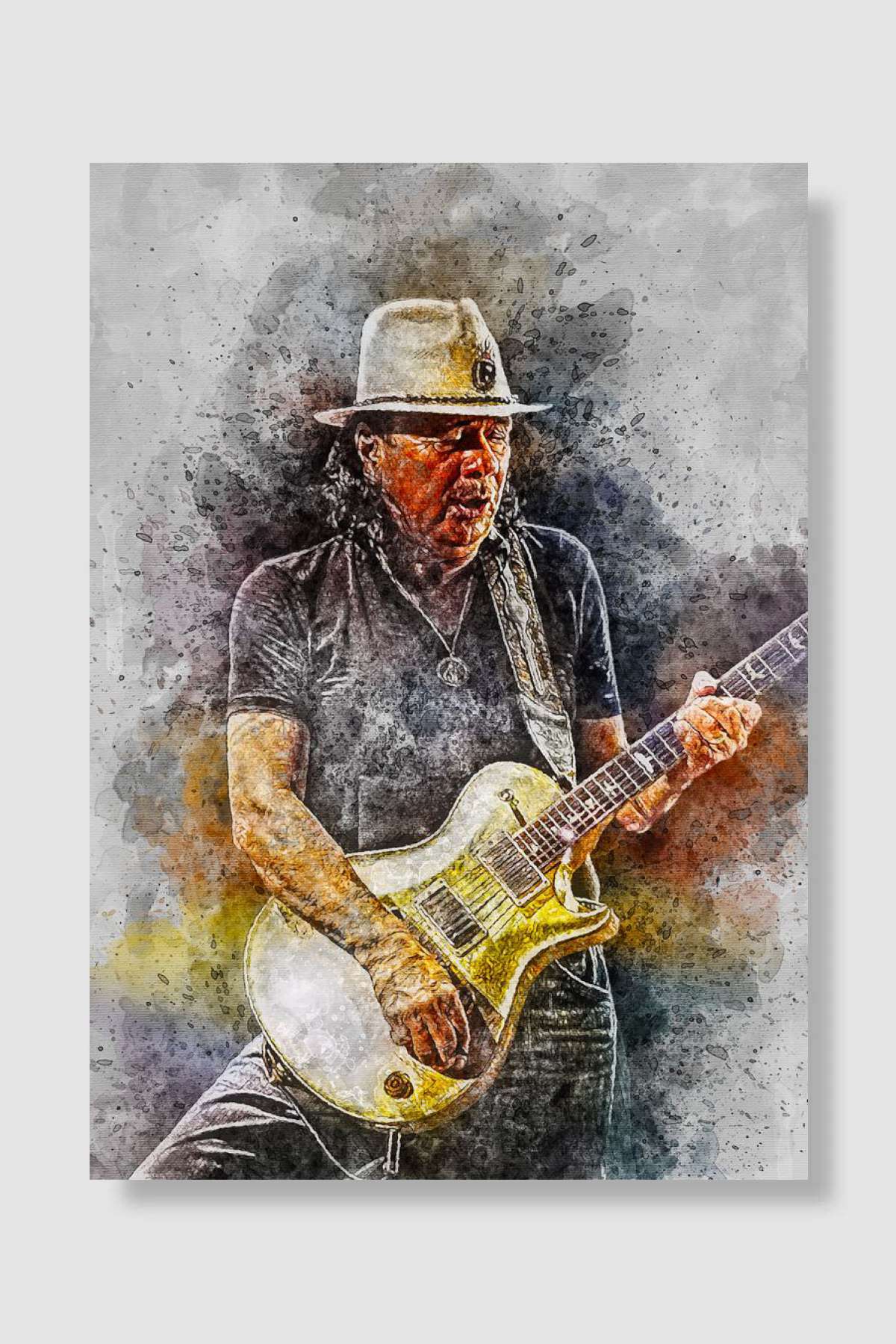 Carlos Santana Müzik Poster Çerçevesiz Yüksek Kalite Müzik Afiş Duvar Poster - En İyi Fiyatlarla