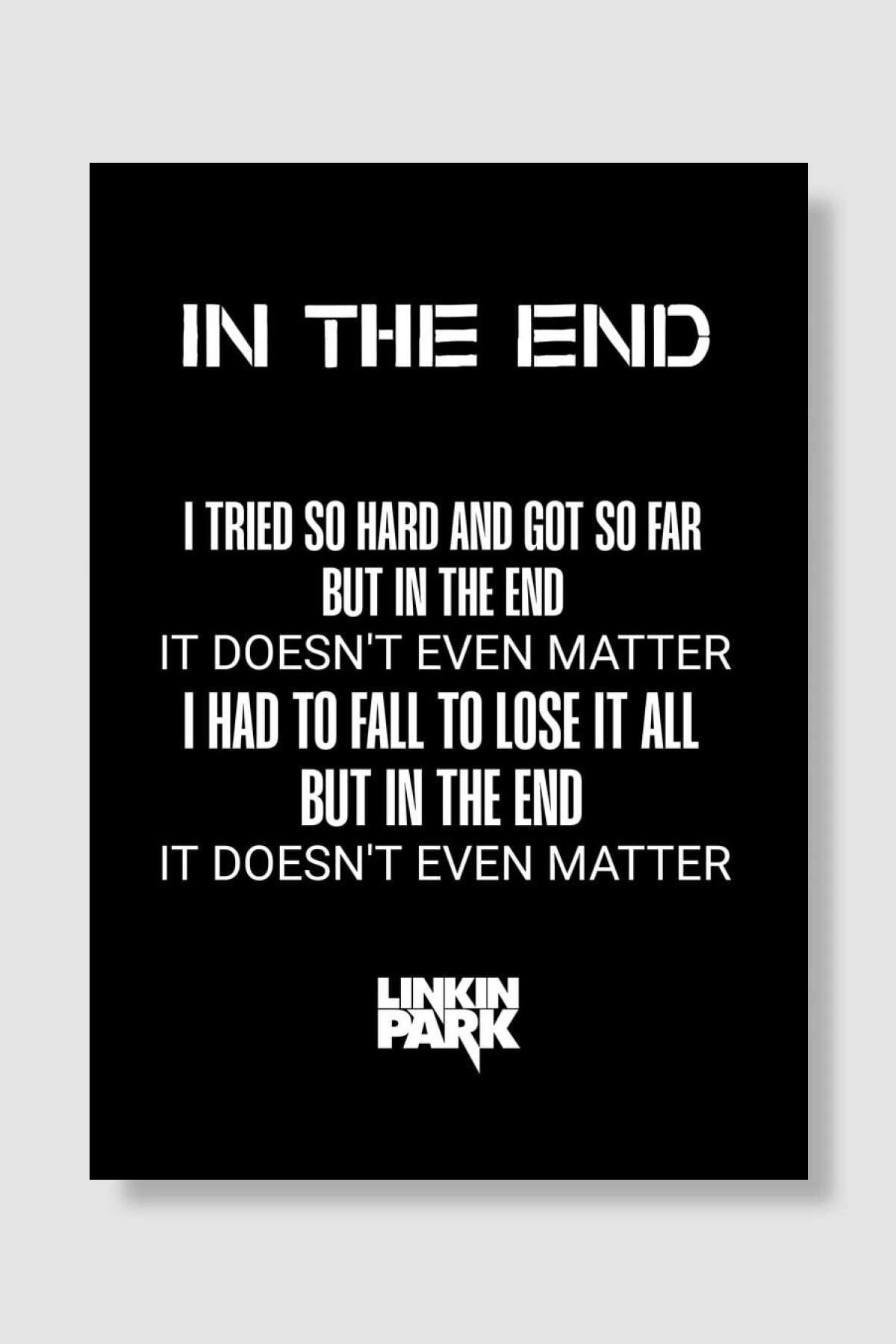 Music But In The End Müzik Poster Çerçevesiz Yüksek Kalite Müzik Afiş Duvar Poster