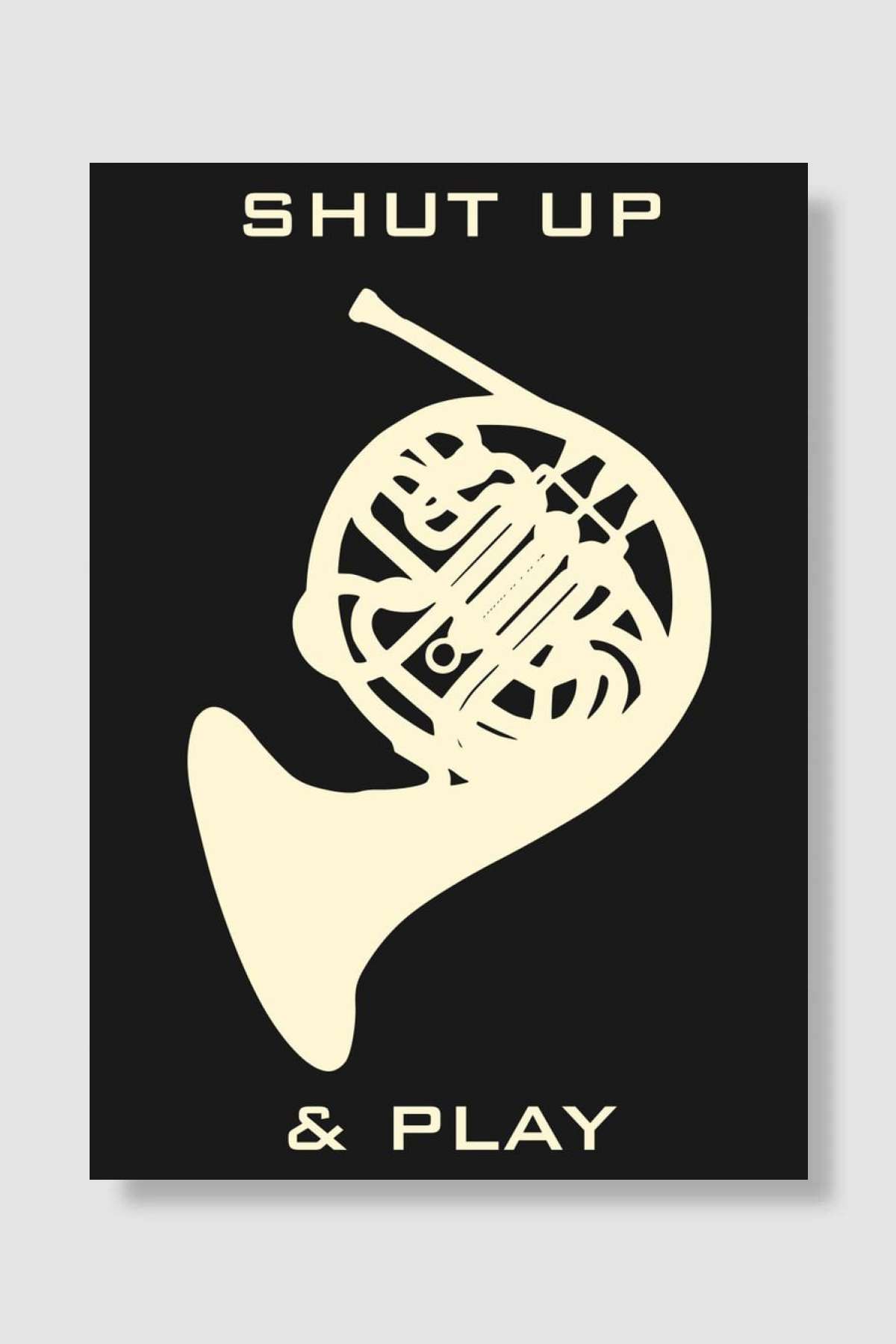 French Horn Müzik Poster Çerçevesiz Yüksek Kalite Müzik Afiş Duvar Poster