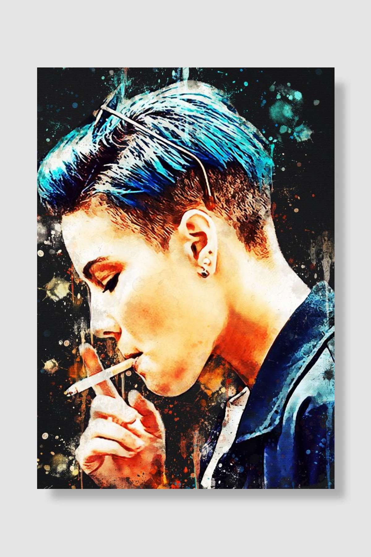 Halsey Müzik Poster Çerçevesiz Yüksek Kalite Müzik Afiş Duvar Poster