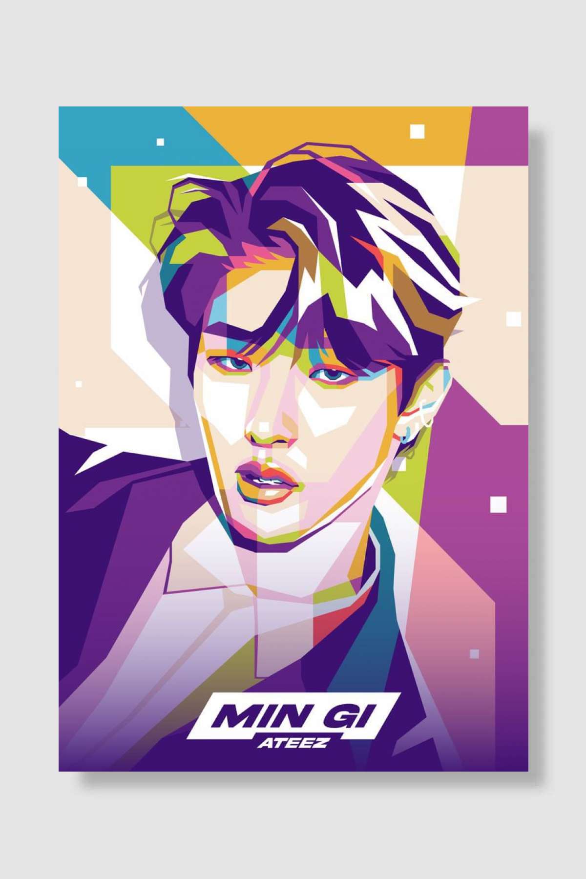 ATEEZ MIN GI Müzik Poster Çerçevesiz Yüksek Kalite Müzik Afiş Duvar Poster