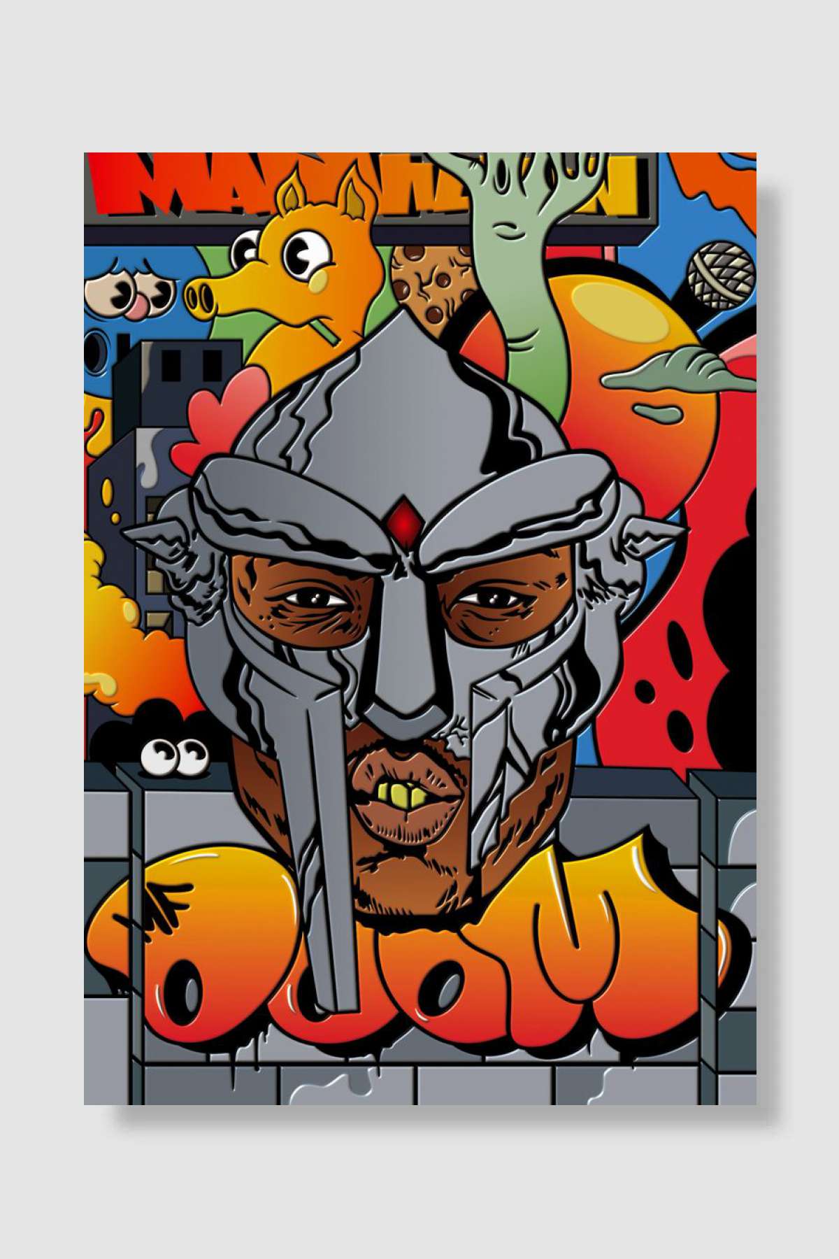 Graffiti Wall Müzik Poster Çerçevesiz Yüksek Kalite Müzik Afiş Duvar Poster