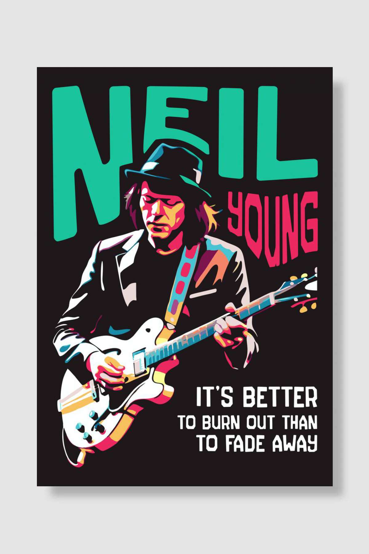 Neil Young quote Müzik Poster Çerçevesiz Yüksek Kalite Müzik Afiş Duvar Poster