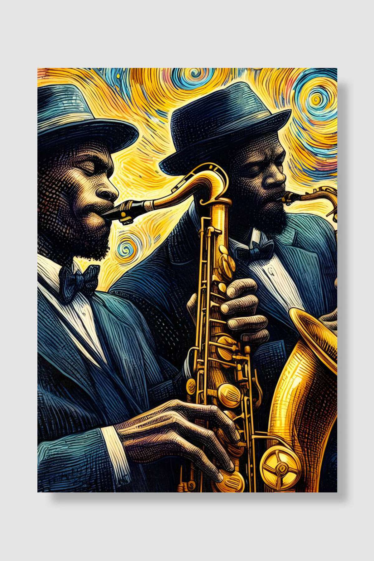 The Magic of Jazz 10 Müzik Poster Çerçevesiz Yüksek Kalite Müzik Afiş Duvar Poster