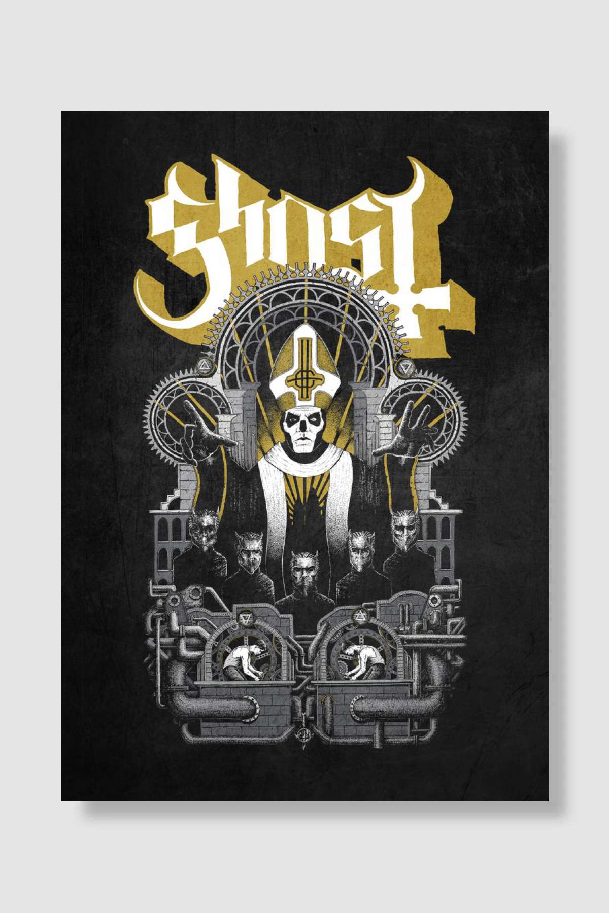 Papa Müzik Poster Çerçevesiz Yüksek Kalite Müzik Afiş Duvar Poster