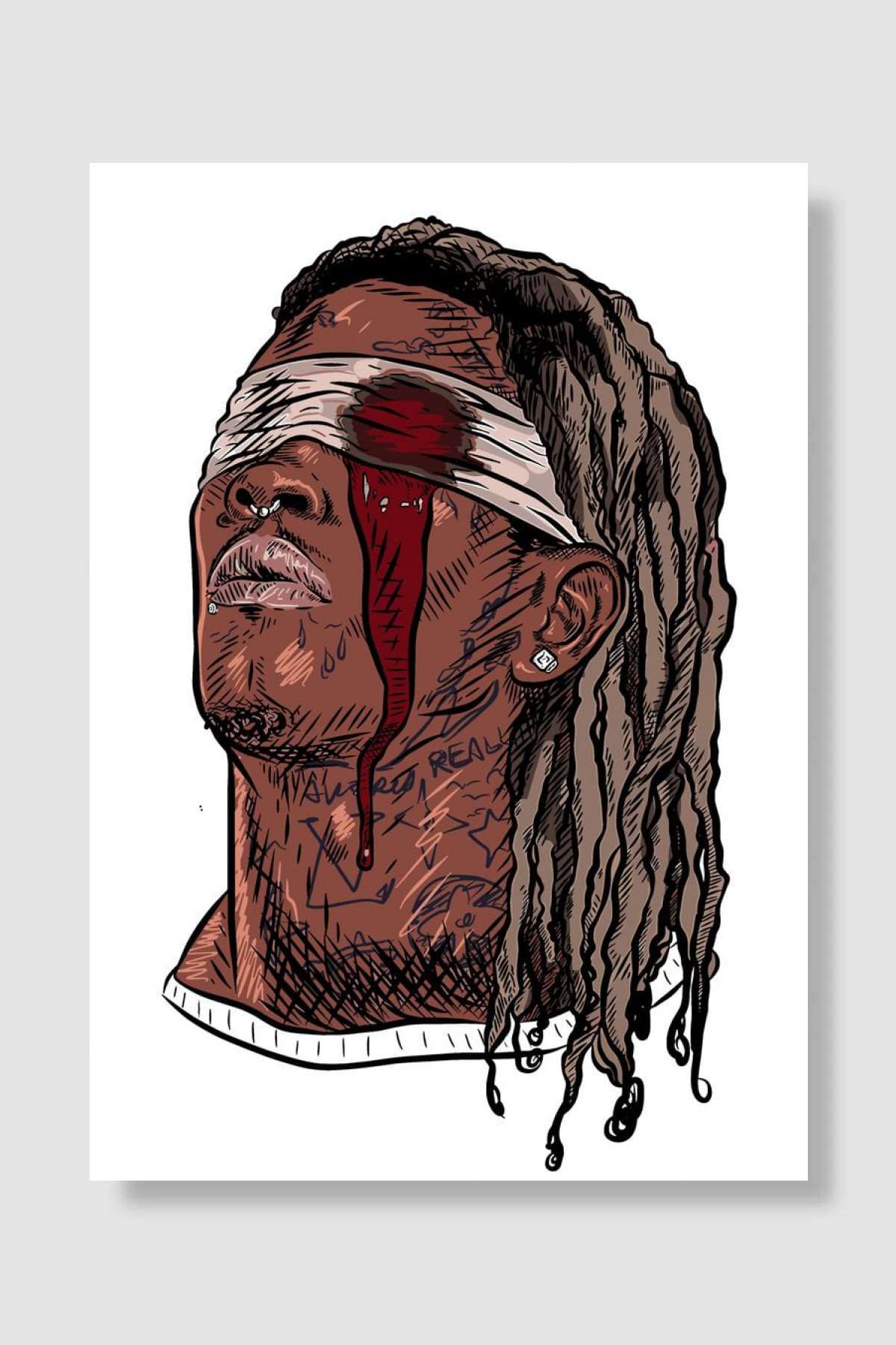 Young Thug Müzik Poster Çerçevesiz Yüksek Kalite Müzik Afiş Duvar Poster