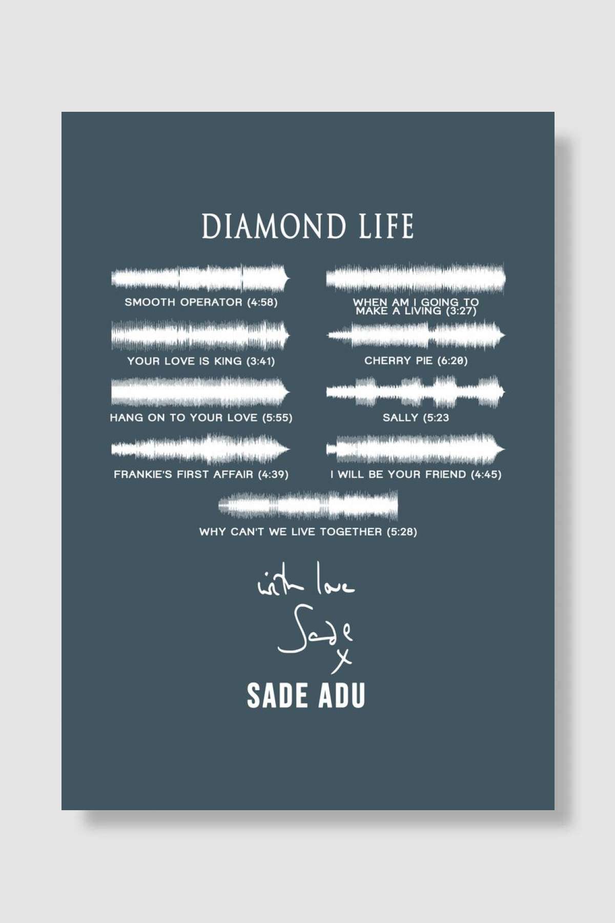 Sade Adu Müzik Poster Çerçevesiz Yüksek Kalite Müzik Afiş Duvar Poster