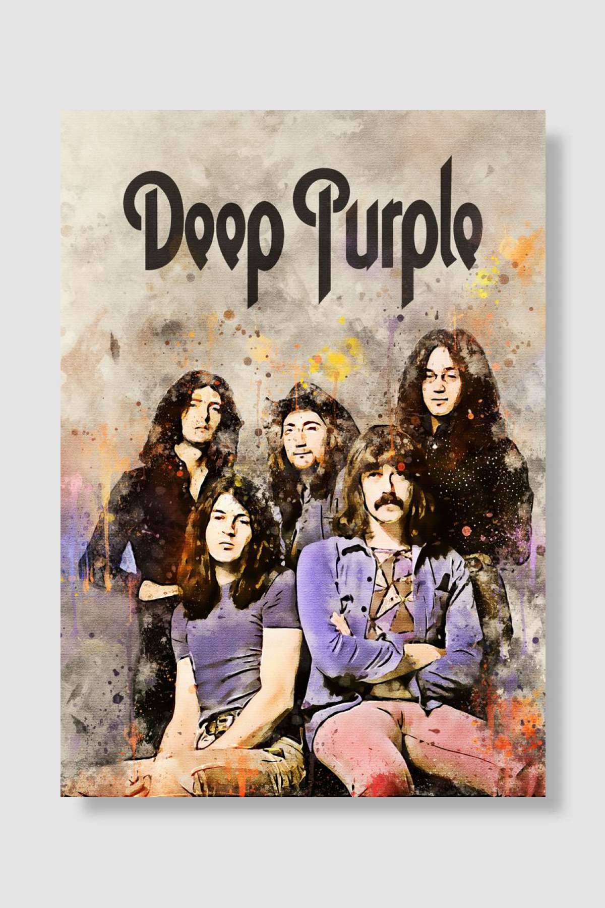 Deep Purple Müzik Poster Çerçevesiz Yüksek Kalite Müzik Afiş Duvar Poster