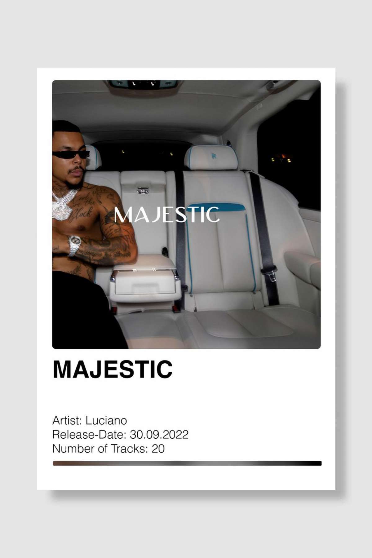 Luciano Majestic Müzik Poster Çerçevesiz Yüksek Kalite Müzik Afiş Duvar Poster