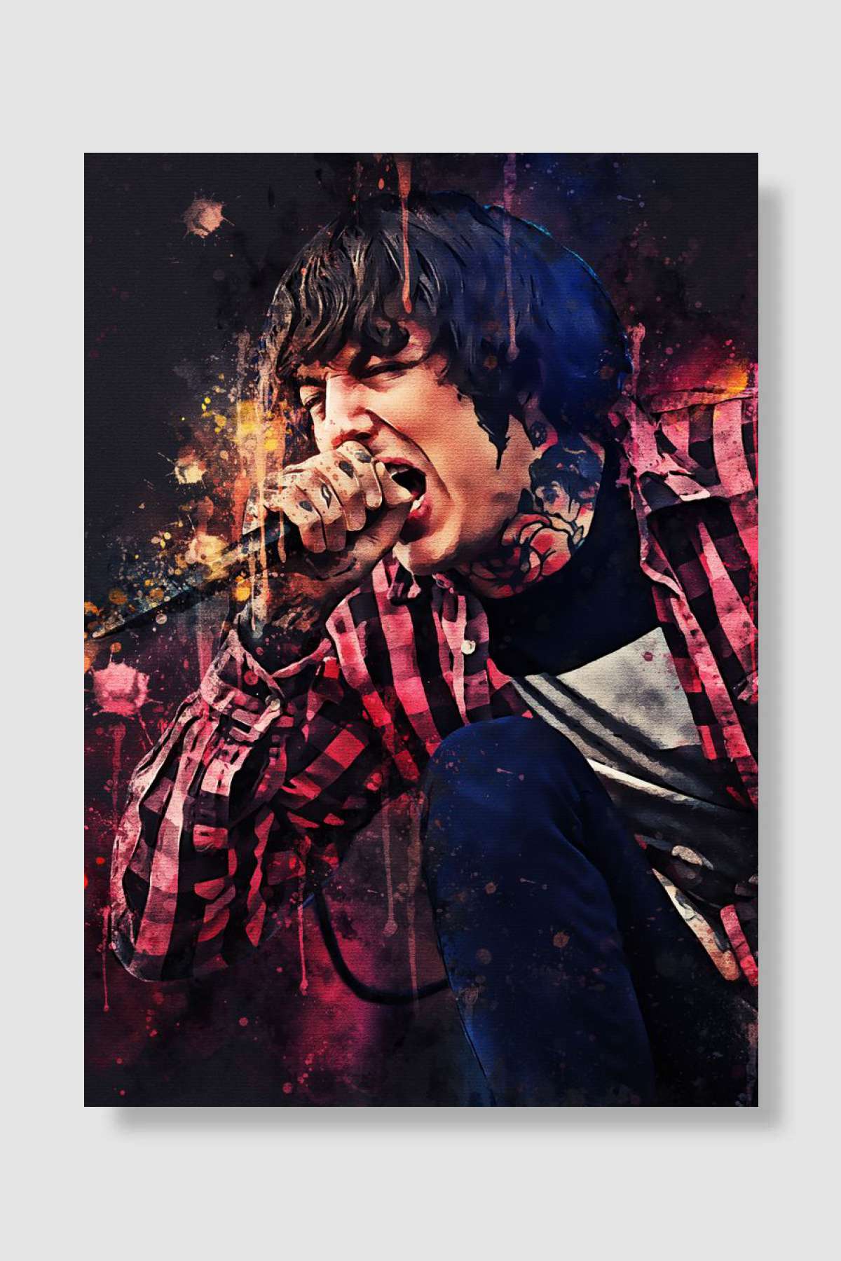Oliver Sykes Müzik Poster Çerçevesiz Yüksek Kalite Müzik Afiş Duvar Poster