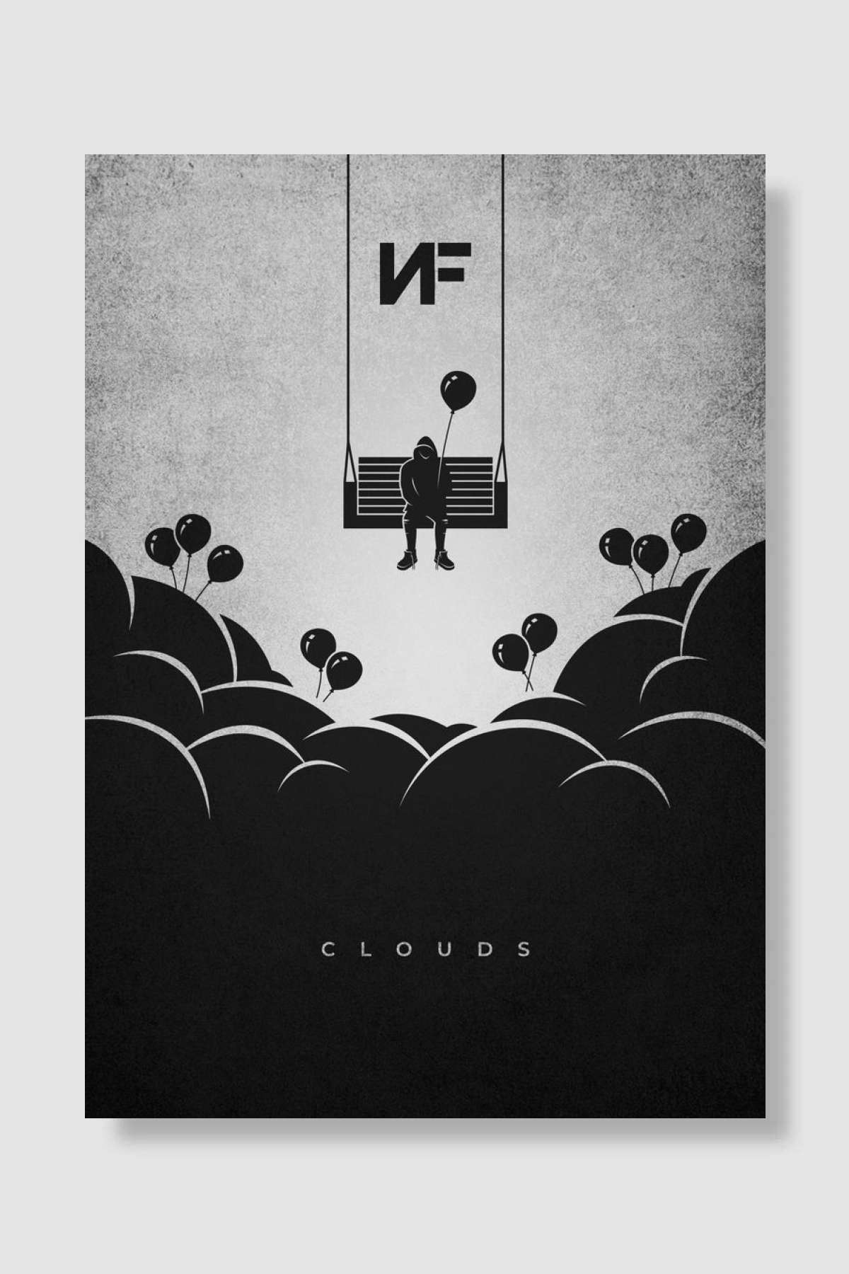 NF Dark Clouds Müzik Poster Çerçevesiz Yüksek Kalite Müzik Afiş Duvar Poster