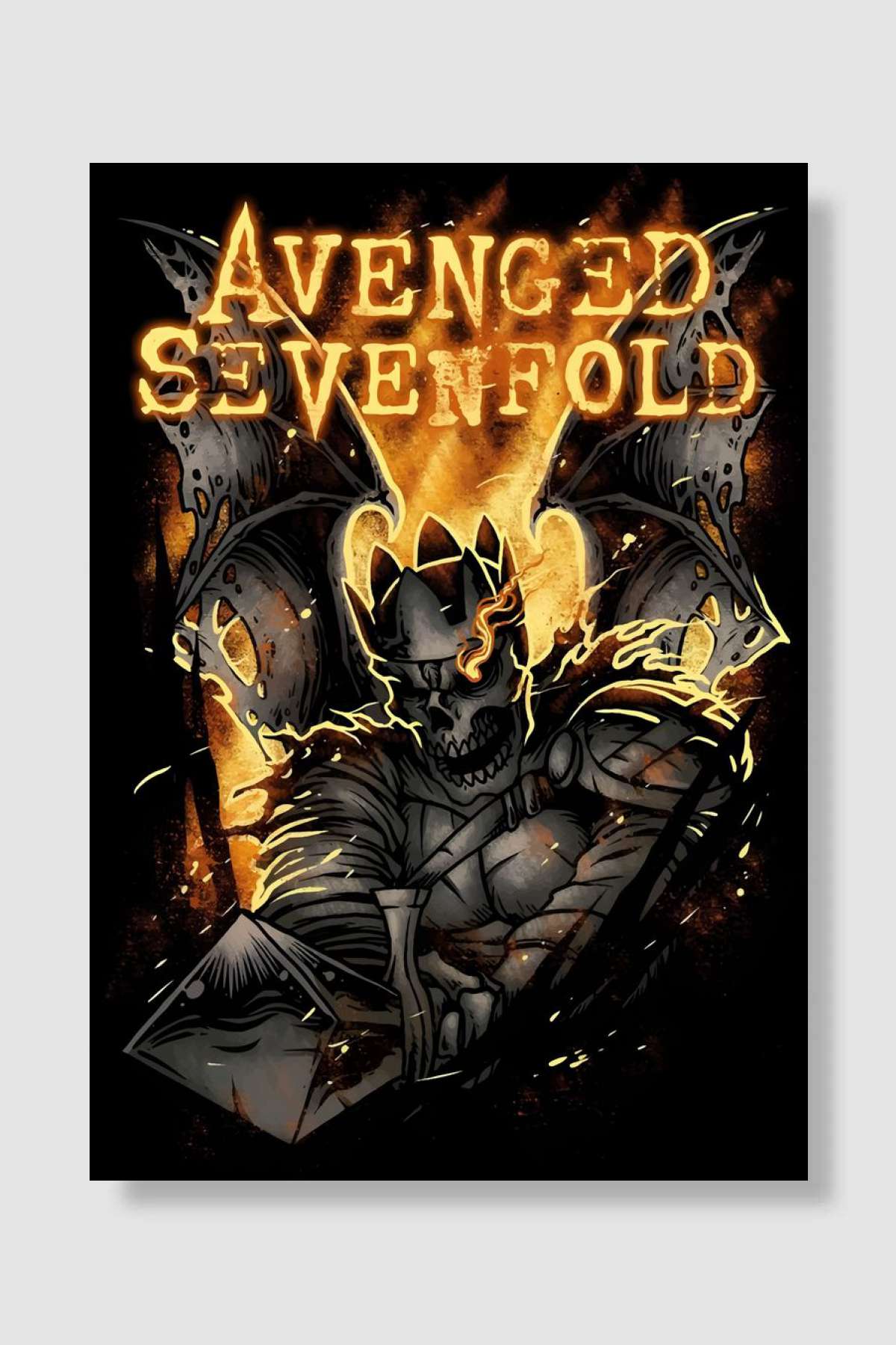 Avenged Sevenfold Skull Artwork Müzik Poster Çerçevesiz Yüksek Kalite Müzik Afiş Duvar Poster - En İyi Fiyatlarla