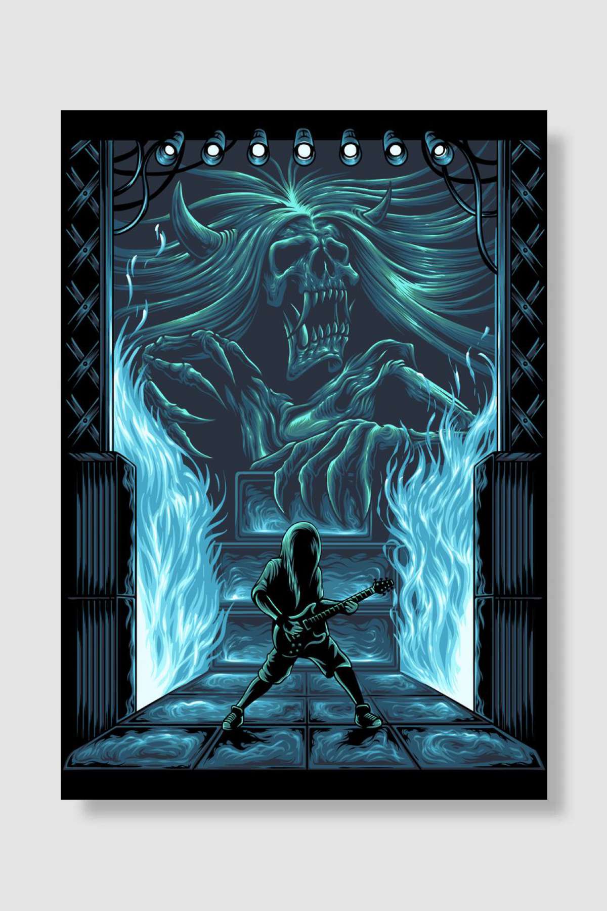 Guitarist performance Müzik Poster Çerçevesiz Yüksek Kalite Müzik Afiş Duvar Poster