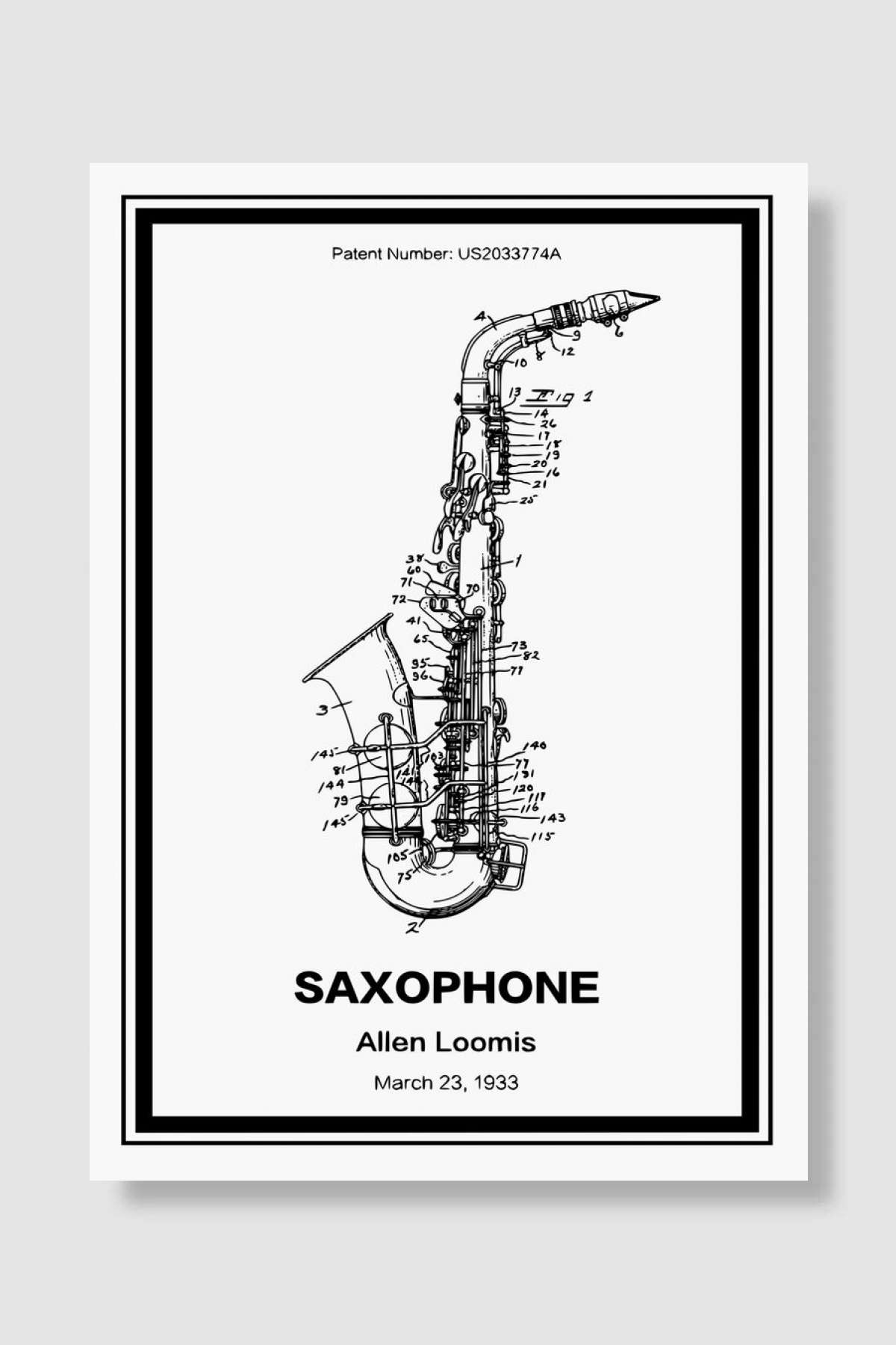 Saxophone Müzik Poster Çerçevesiz Yüksek Kalite Müzik Afiş Duvar Poster