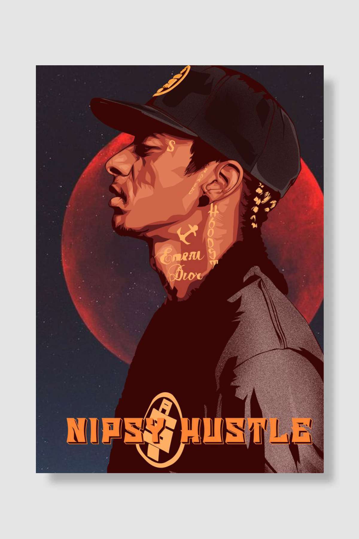 Nipsy Müzik Poster Çerçevesiz Yüksek Kalite Müzik Afiş Duvar Poster