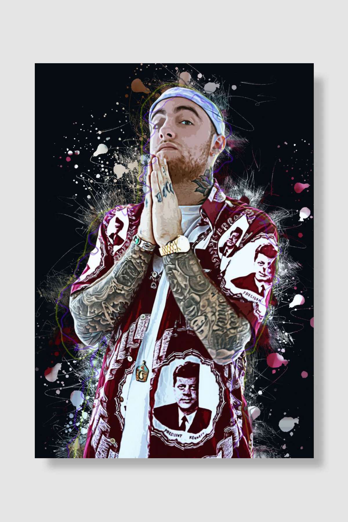 Mac Miller Müzik Poster Çerçevesiz Yüksek Kalite Müzik Afiş Duvar Poster
