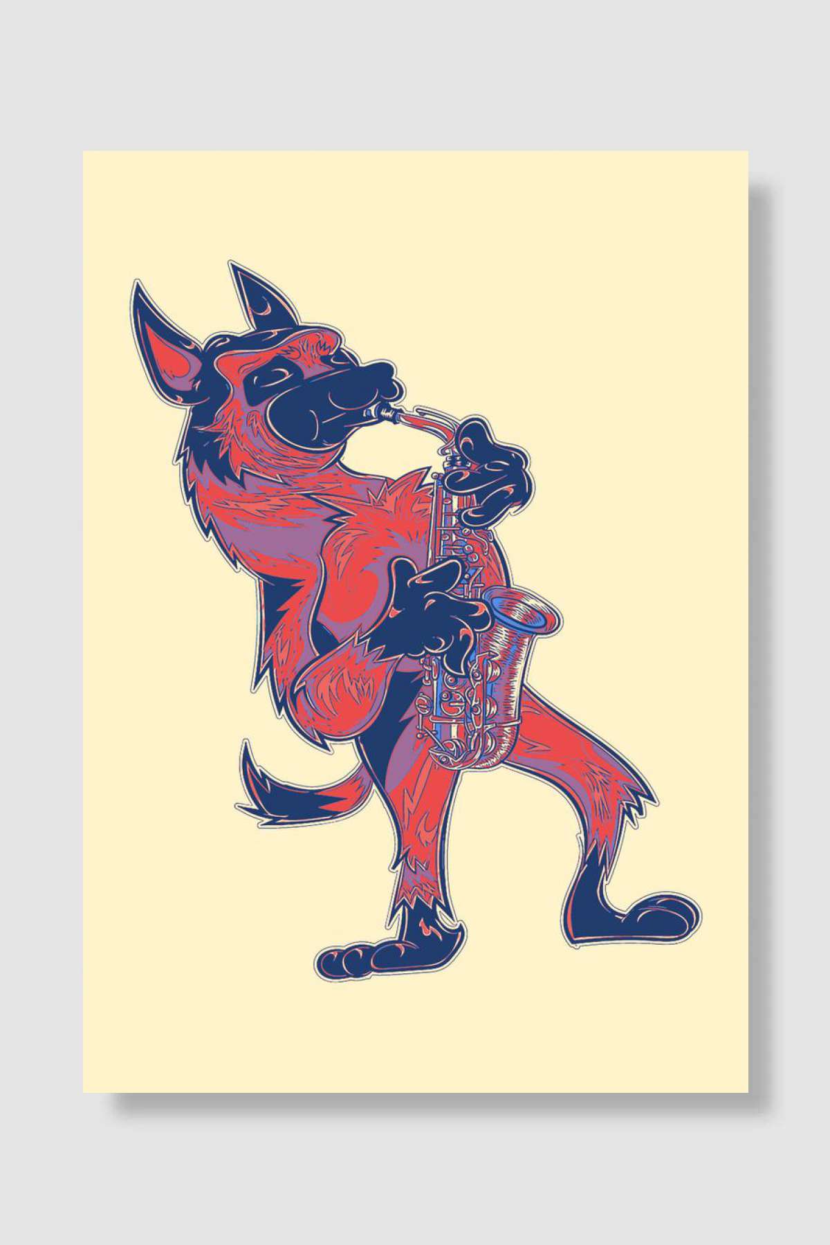 German Shepherd Müzik Poster Çerçevesiz Yüksek Kalite Müzik Afiş Duvar Poster