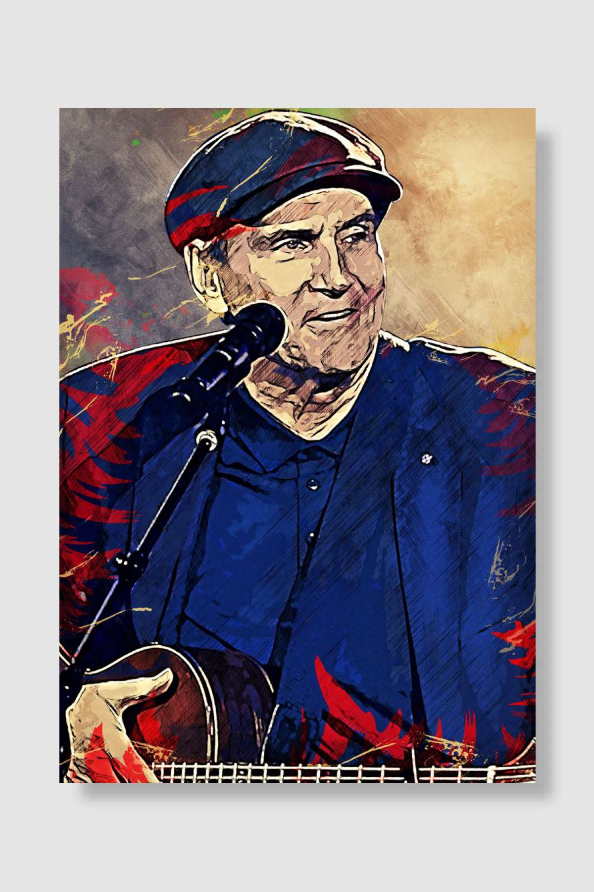 JAMES TAYLOR Müzik Poster Çerçevesiz Yüksek Kalite Müzik Afiş Duvar Poster