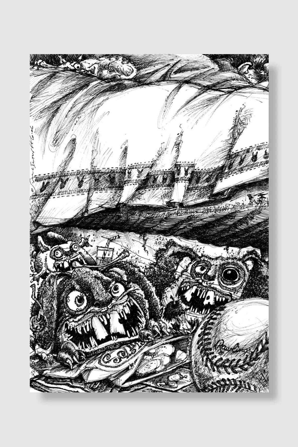 This is the Bedbane Trio Müzik Poster Çerçevesiz Yüksek Kalite Müzik Afiş Duvar Poster