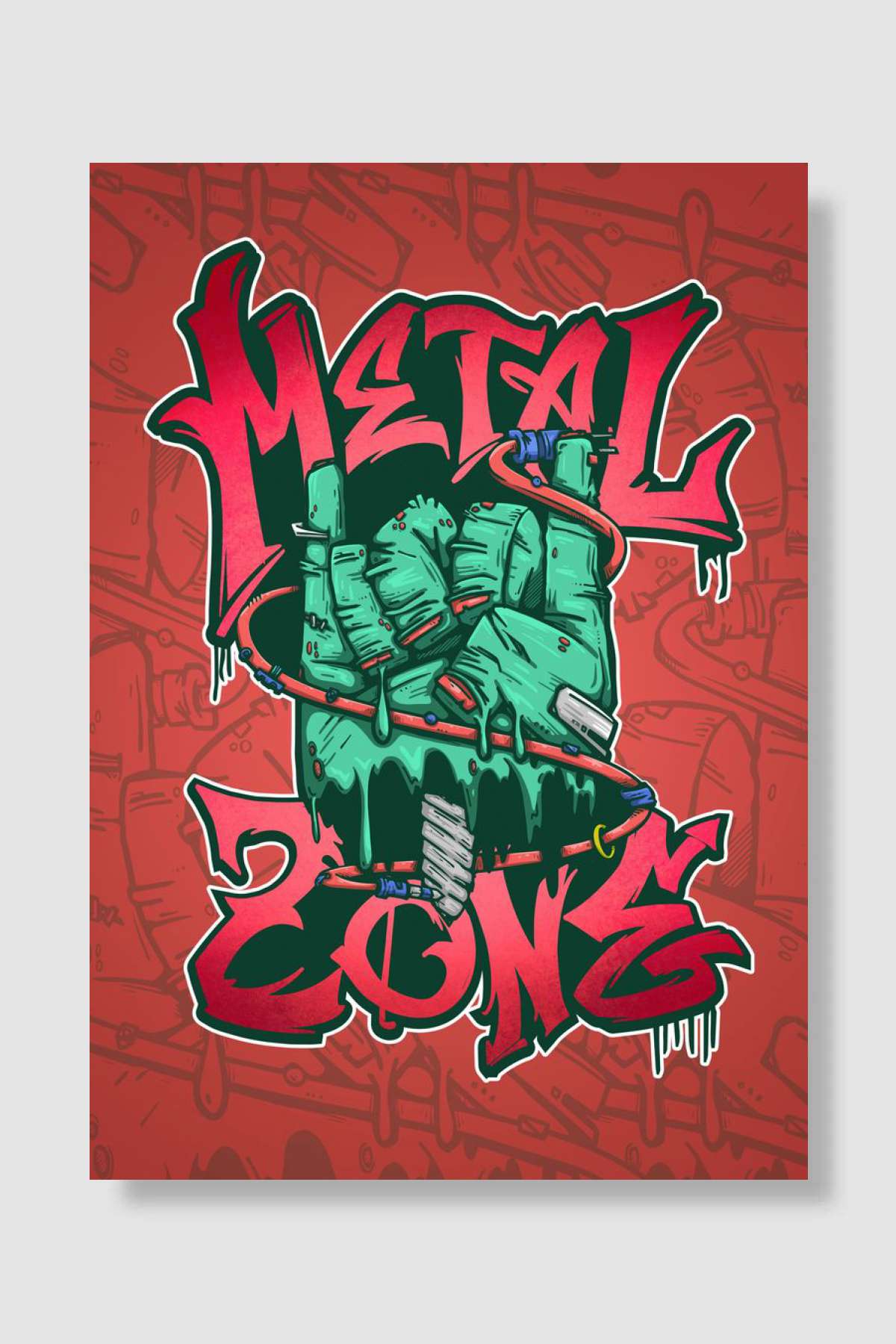 Metal zone Müzik Poster Çerçevesiz Yüksek Kalite Müzik Afiş Duvar Poster