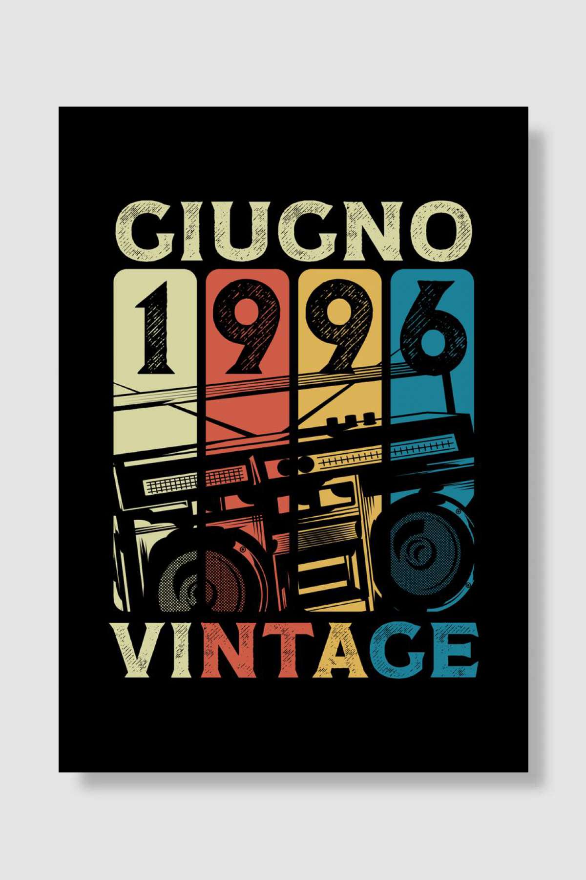 Italian music June 1996 Müzik Poster Çerçevesiz Yüksek Kalite Müzik Afiş Duvar Poster