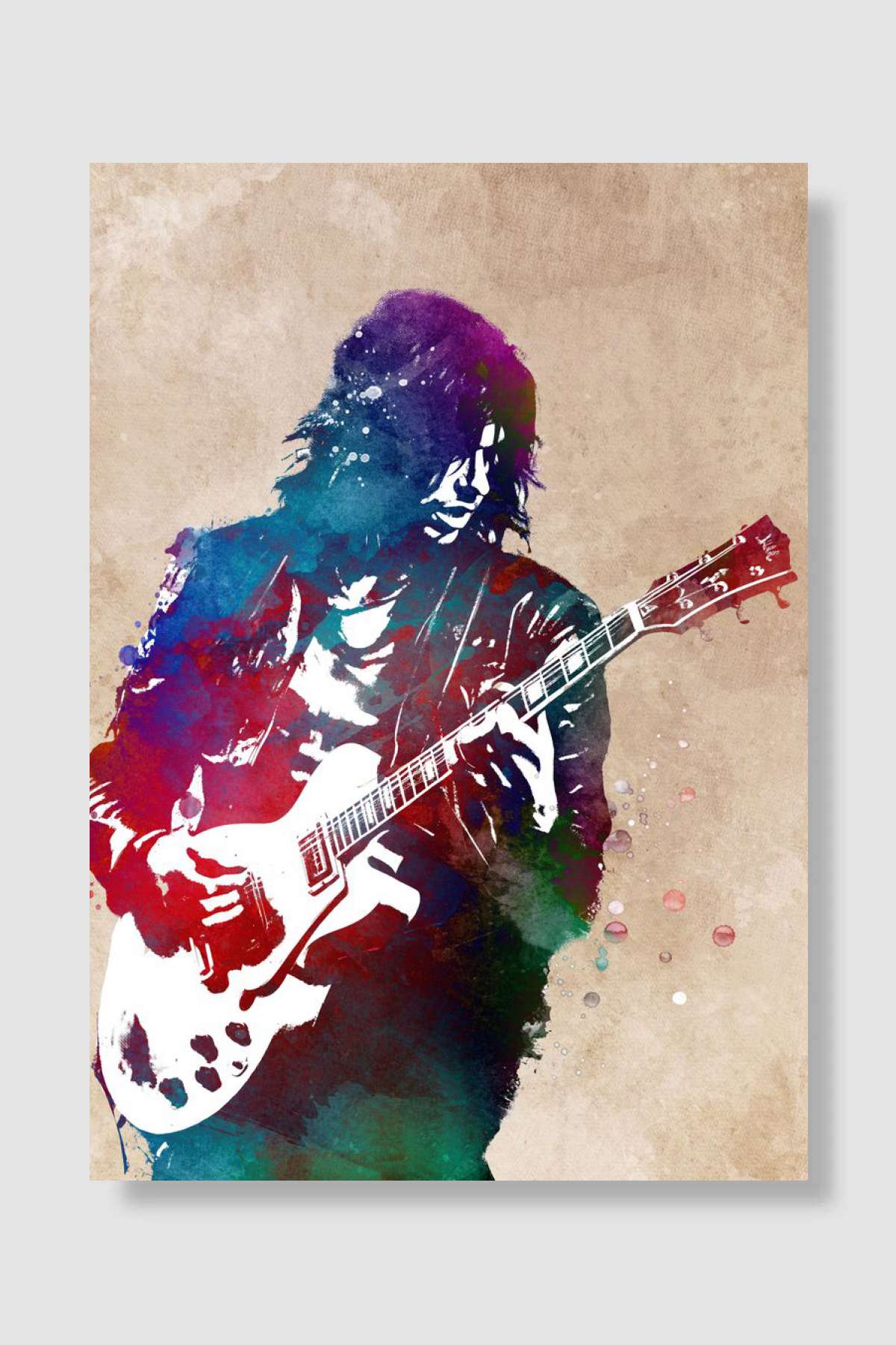Guitarist music art Müzik Poster Çerçevesiz Yüksek Kalite Müzik Afiş Duvar Poster