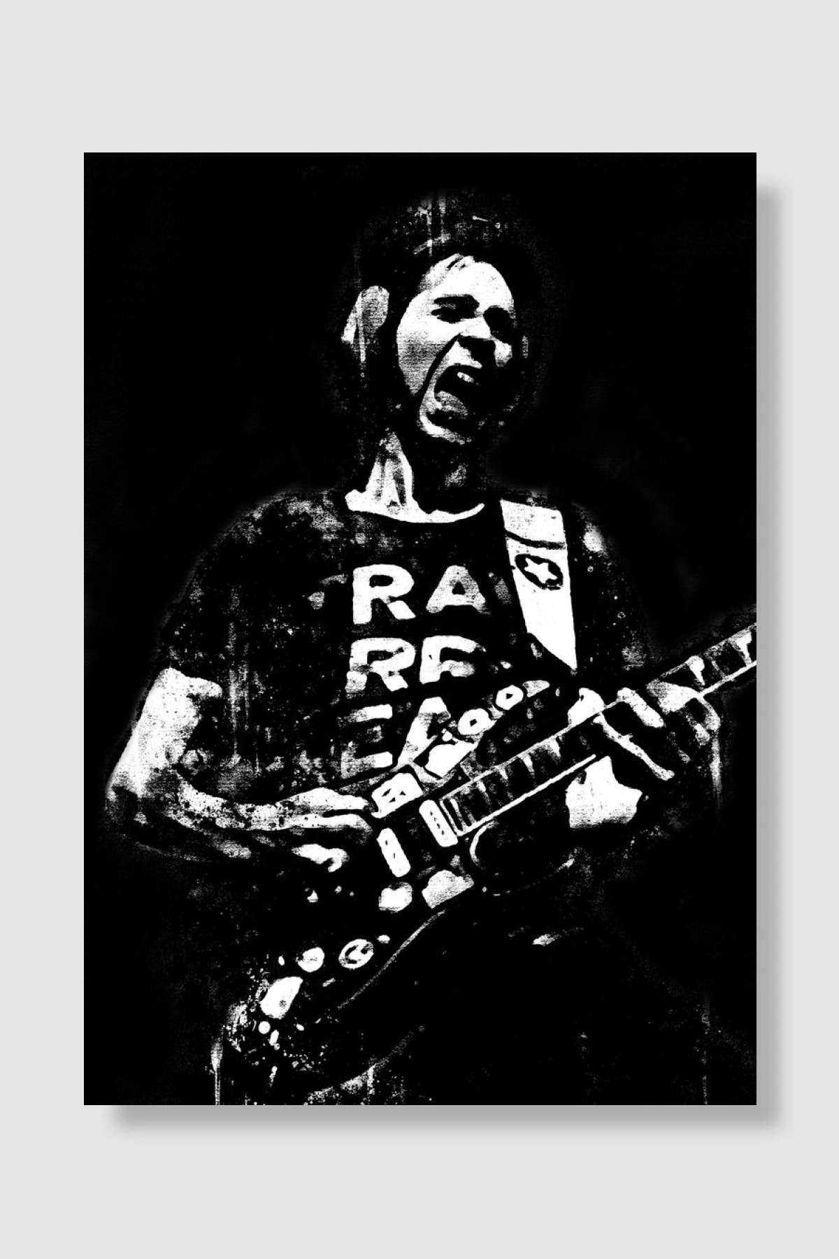 Paul Brandon Gilbert BW Müzik Poster Çerçevesiz Yüksek Kalite Müzik Afiş Duvar Poster