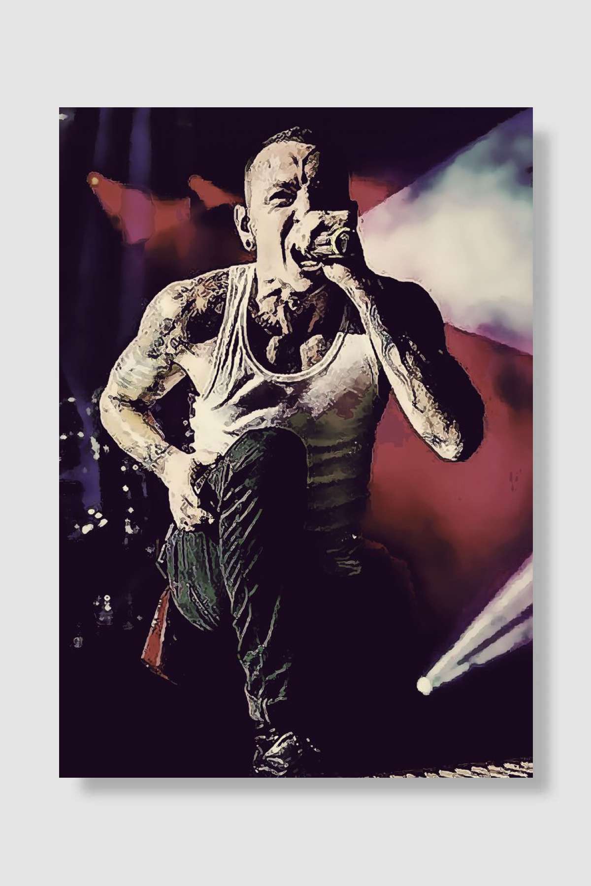 Lonkin Park 180 Müzik Poster Çerçevesiz Yüksek Kalite Müzik Afiş Duvar Poster