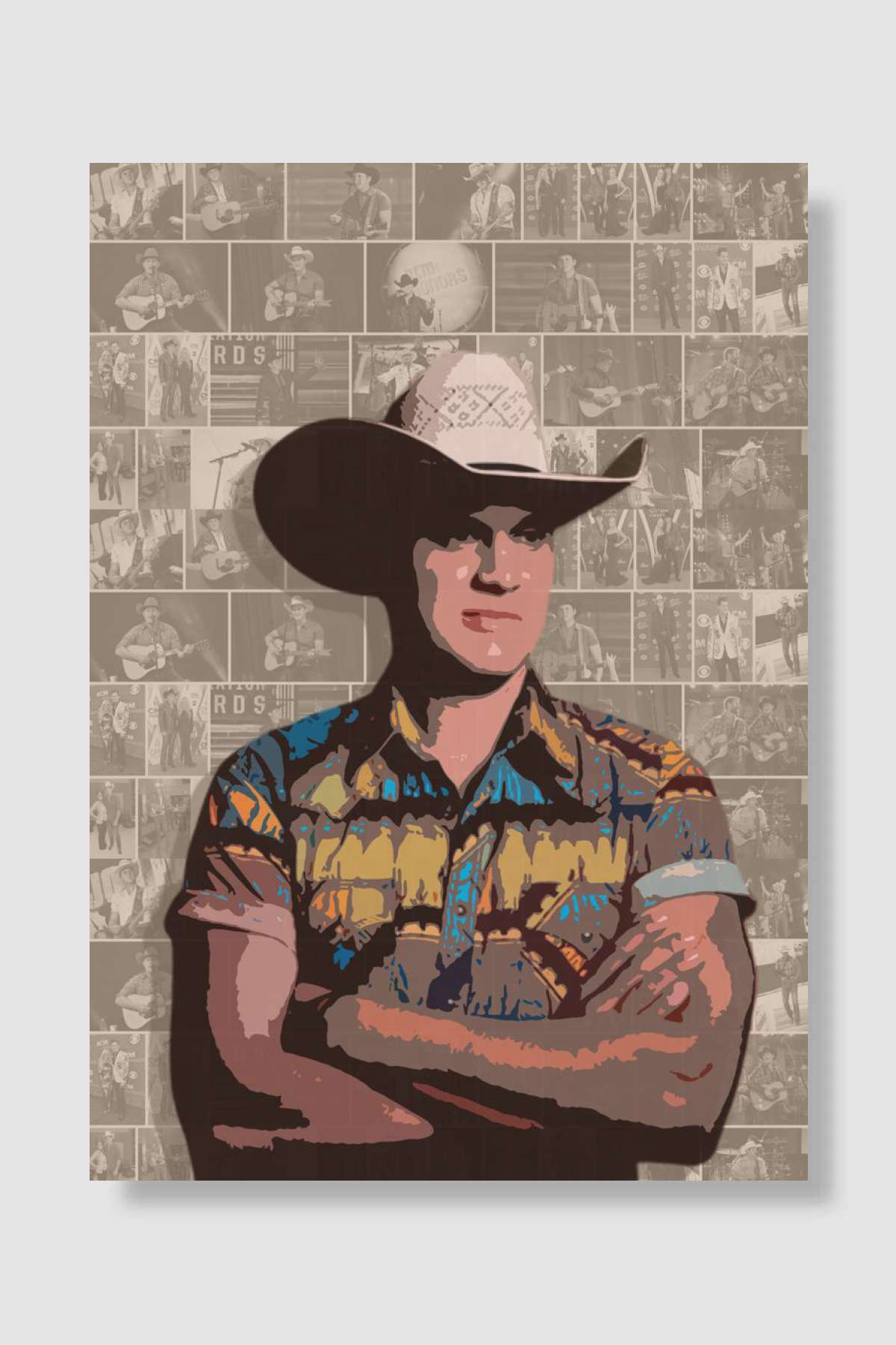 Jon Pardi Müzik Poster Çerçevesiz Yüksek Kalite Müzik Afiş Duvar Poster