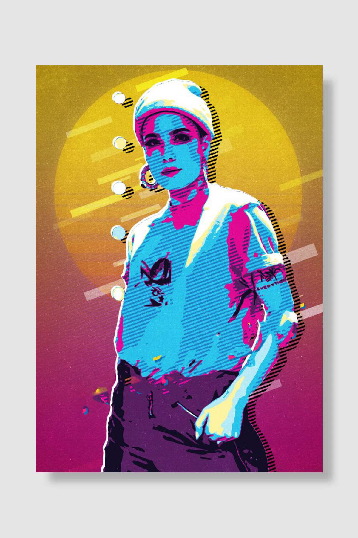Halsey Müzik Poster Çerçevesiz Yüksek Kalite Müzik Afiş Duvar Poster