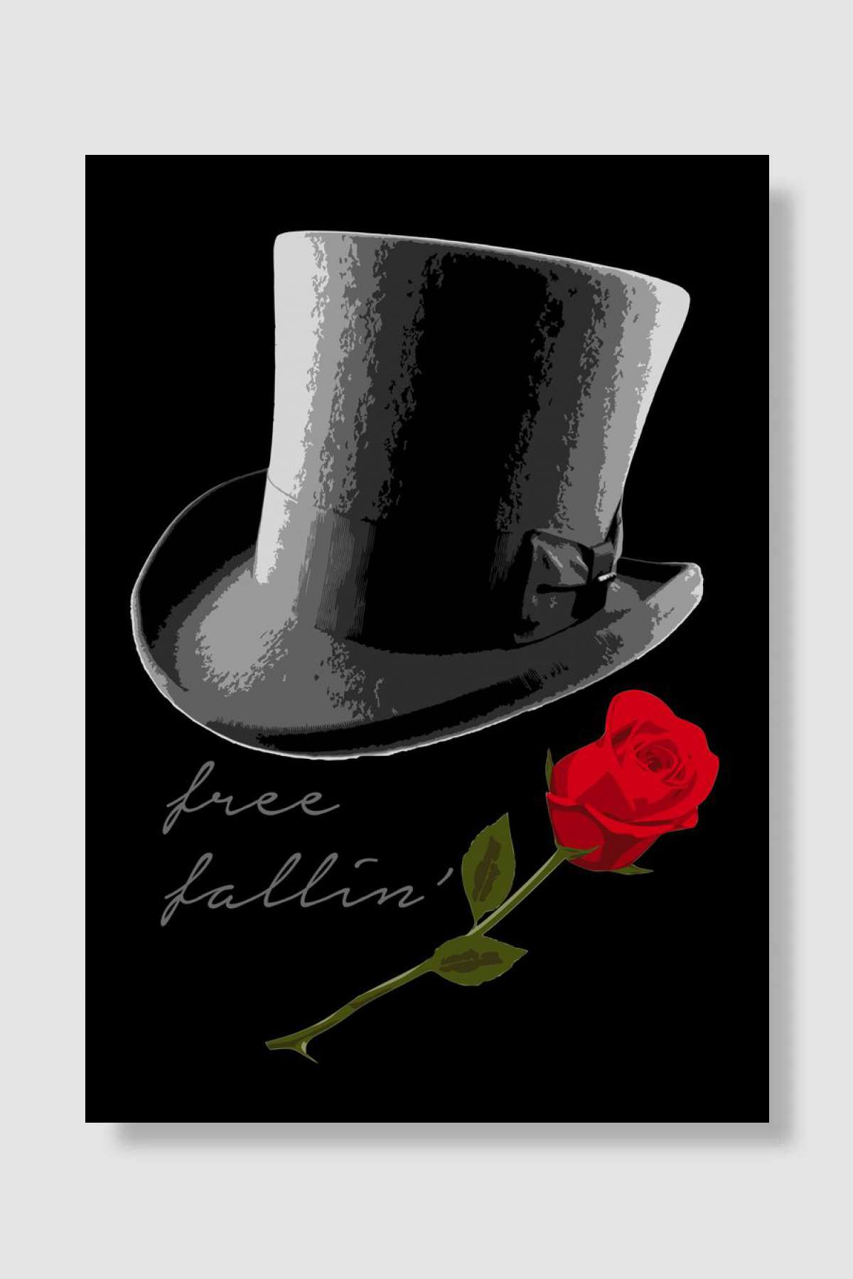 Free Fallin Müzik Poster Çerçevesiz Yüksek Kalite Müzik Afiş Duvar Poster