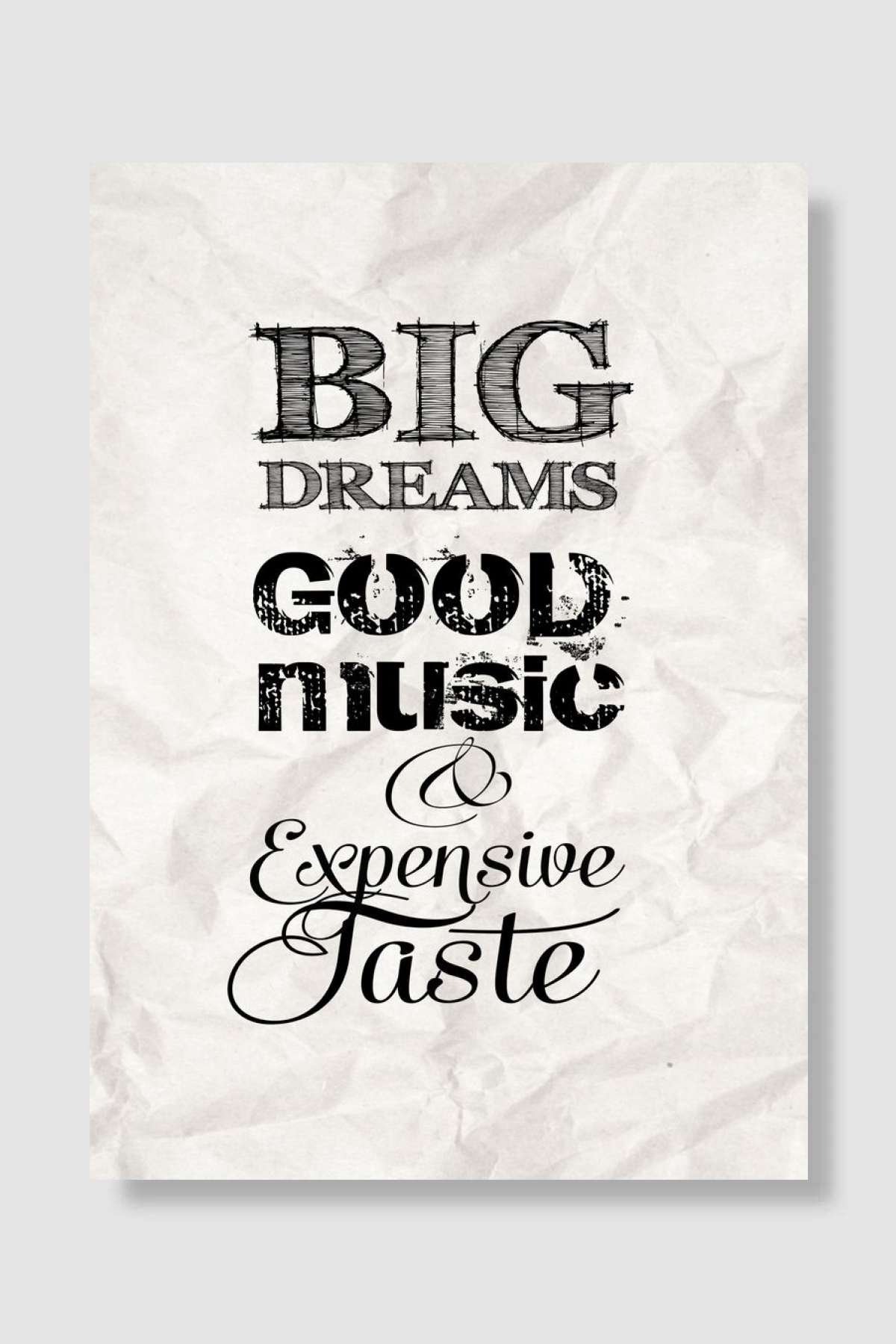 BIG DREAMS Müzik Poster Çerçevesiz Yüksek Kalite Müzik Afiş Duvar Poster