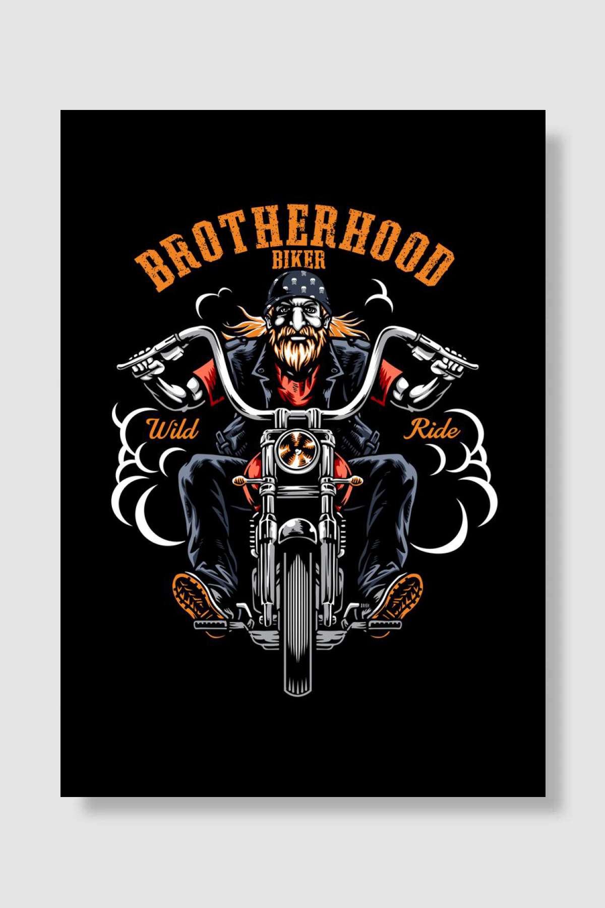 Brotherhood Biker Müzik Poster Çerçevesiz Yüksek Kalite Müzik Afiş Duvar Poster