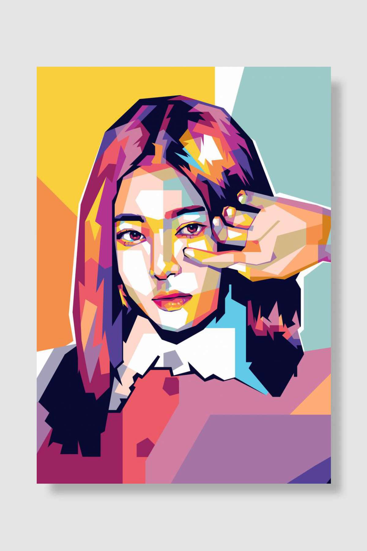 Kim Min ju pop art 1 Müzik Poster Çerçevesiz Yüksek Kalite Müzik Afiş Duvar Poster
