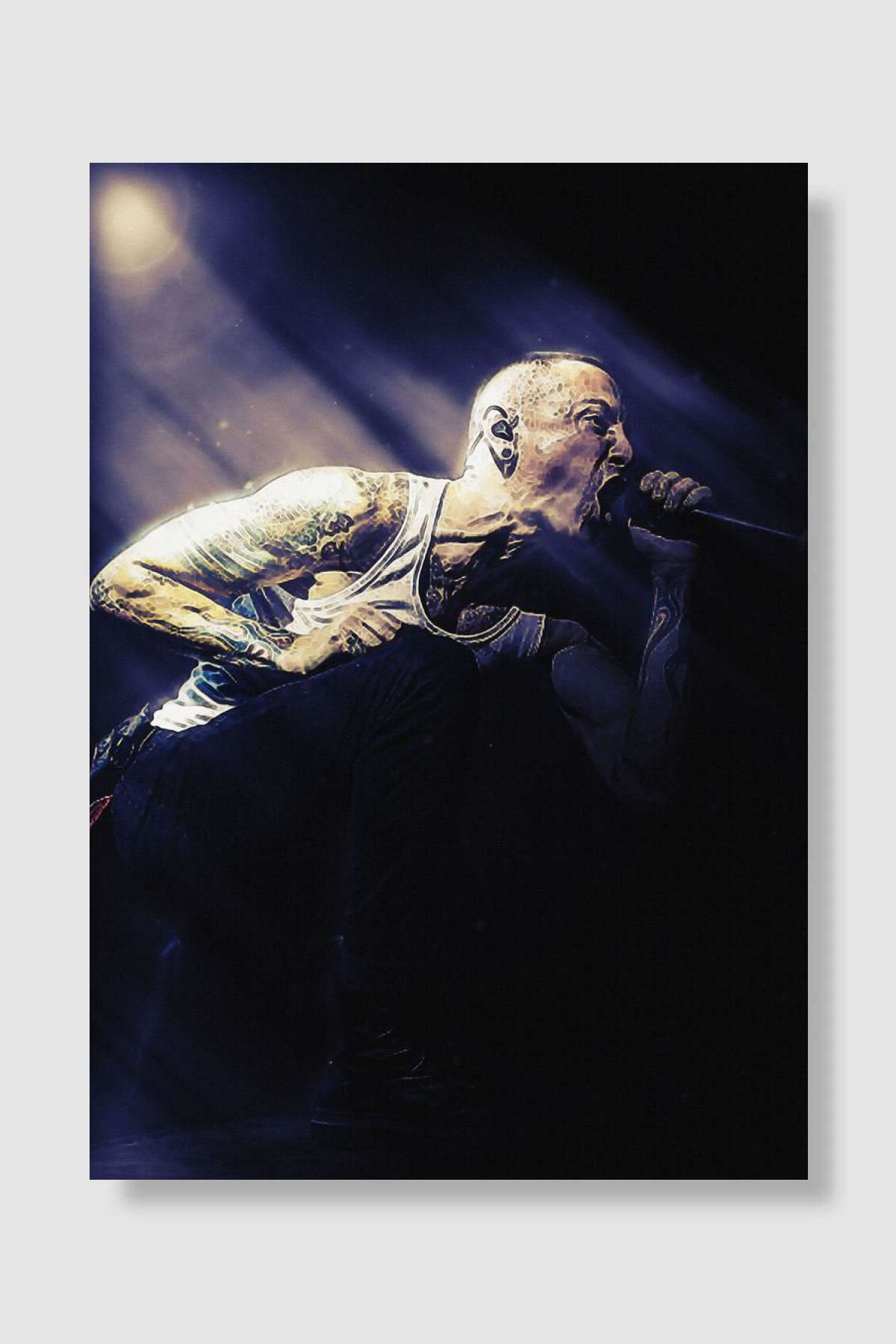 Superstars scream Chester Müzik Poster Çerçevesiz Yüksek Kalite Müzik Afiş Duvar Poster