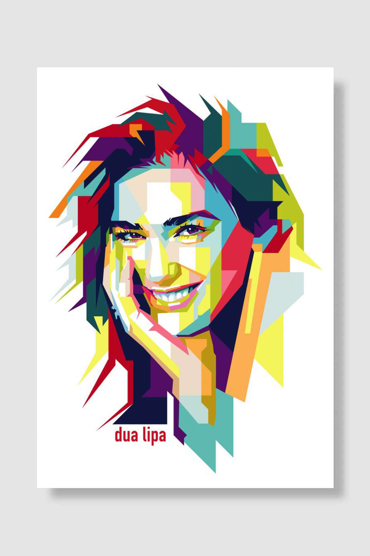 wpap Dua Lipa Müzik Poster Çerçevesiz Yüksek Kalite Müzik Afiş Duvar Poster