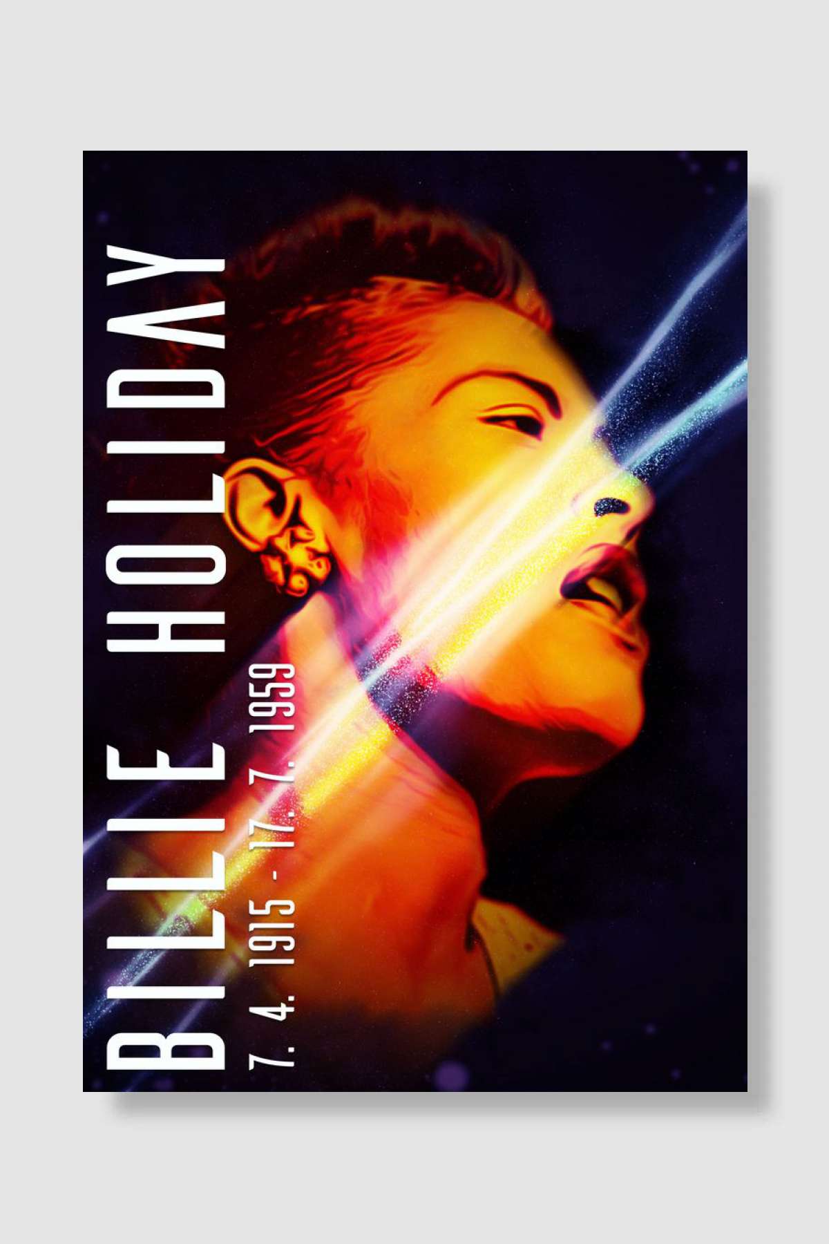 Billie Holiday Müzik Poster Çerçevesiz Yüksek Kalite Müzik Afiş Duvar Poster