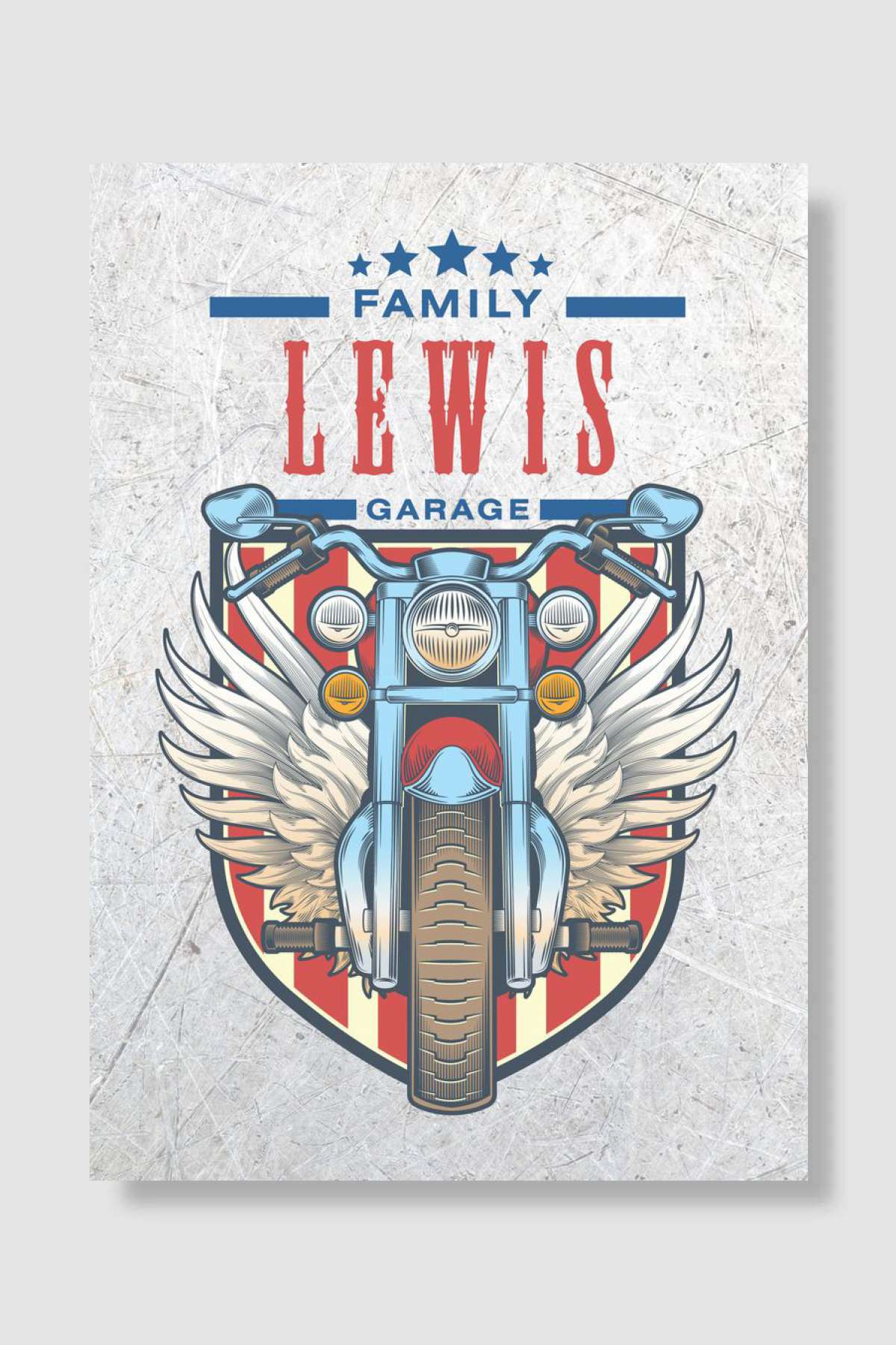 Lewis Family Garage Motor Müzik Poster Çerçevesiz Yüksek Kalite Müzik Afiş Duvar Poster - En İyi Fiyatlarla
