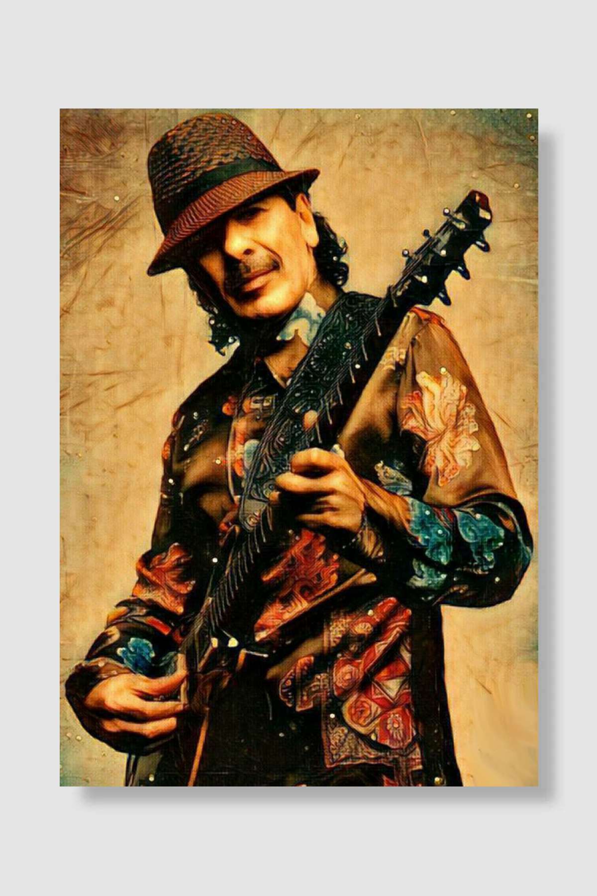 Carlos Santana Müzik Poster Çerçevesiz Yüksek Kalite Müzik Afiş Duvar Poster - En İyi Fiyatlarla