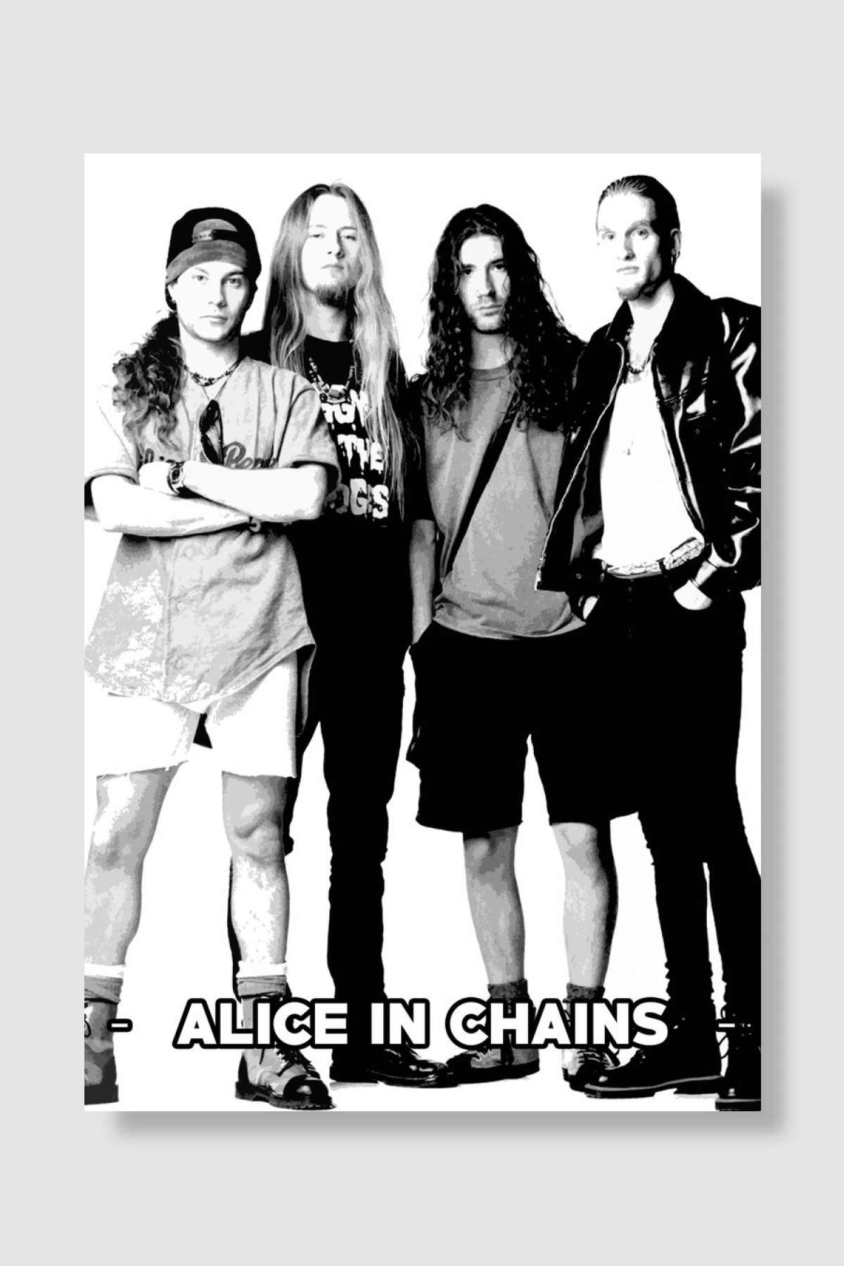 alice in chains Müzik Poster Çerçevesiz Yüksek Kalite Müzik Afiş Duvar Poster