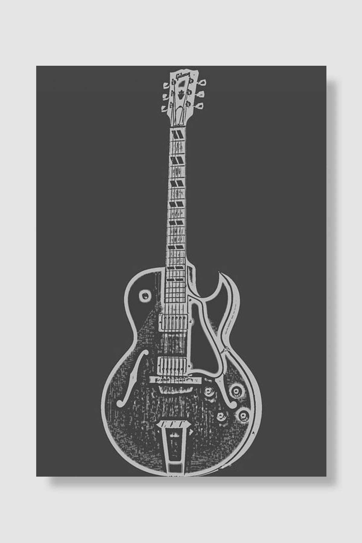 GUITAR Müzik Poster Çerçevesiz Yüksek Kalite Müzik Afiş Duvar Poster