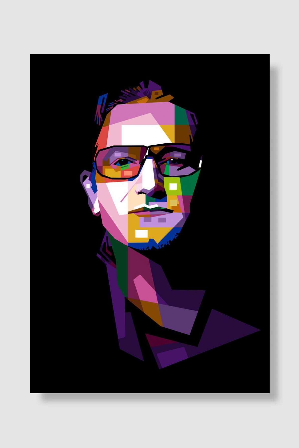 Bono Müzik Poster Çerçevesiz Yüksek Kalite Müzik Afiş Duvar Poster