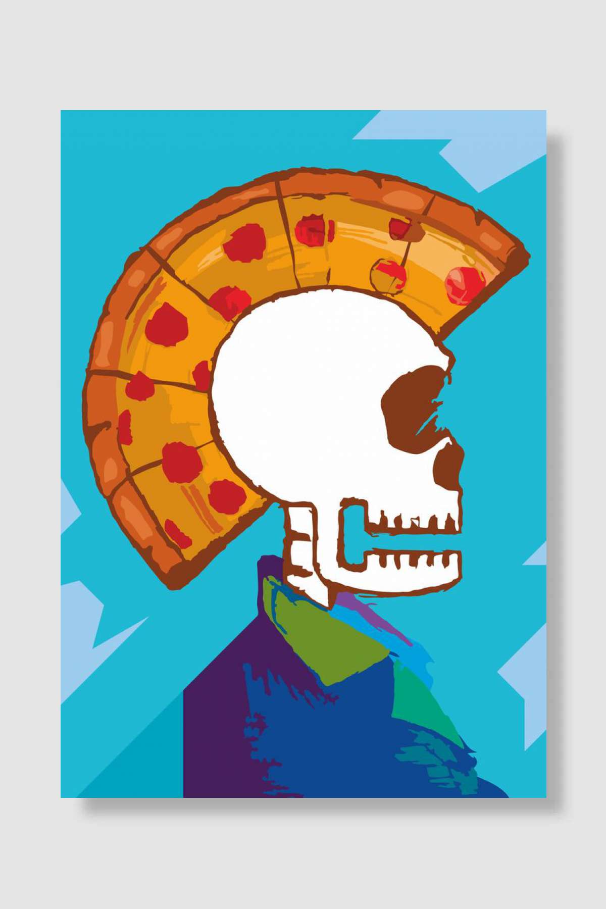 Rock Pizza Pop Müzik Poster Çerçevesiz Yüksek Kalite Müzik Afiş Duvar Poster