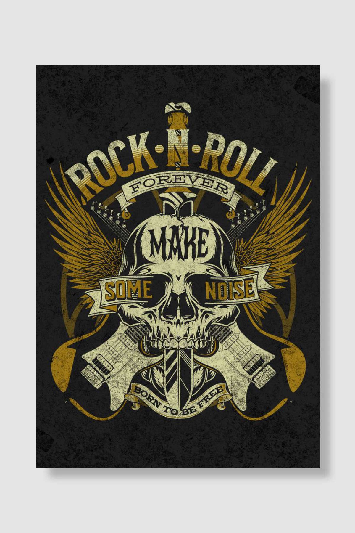 Rock and Roll Forever Müzik Poster Çerçevesiz Yüksek Kalite Müzik Afiş Duvar Poster