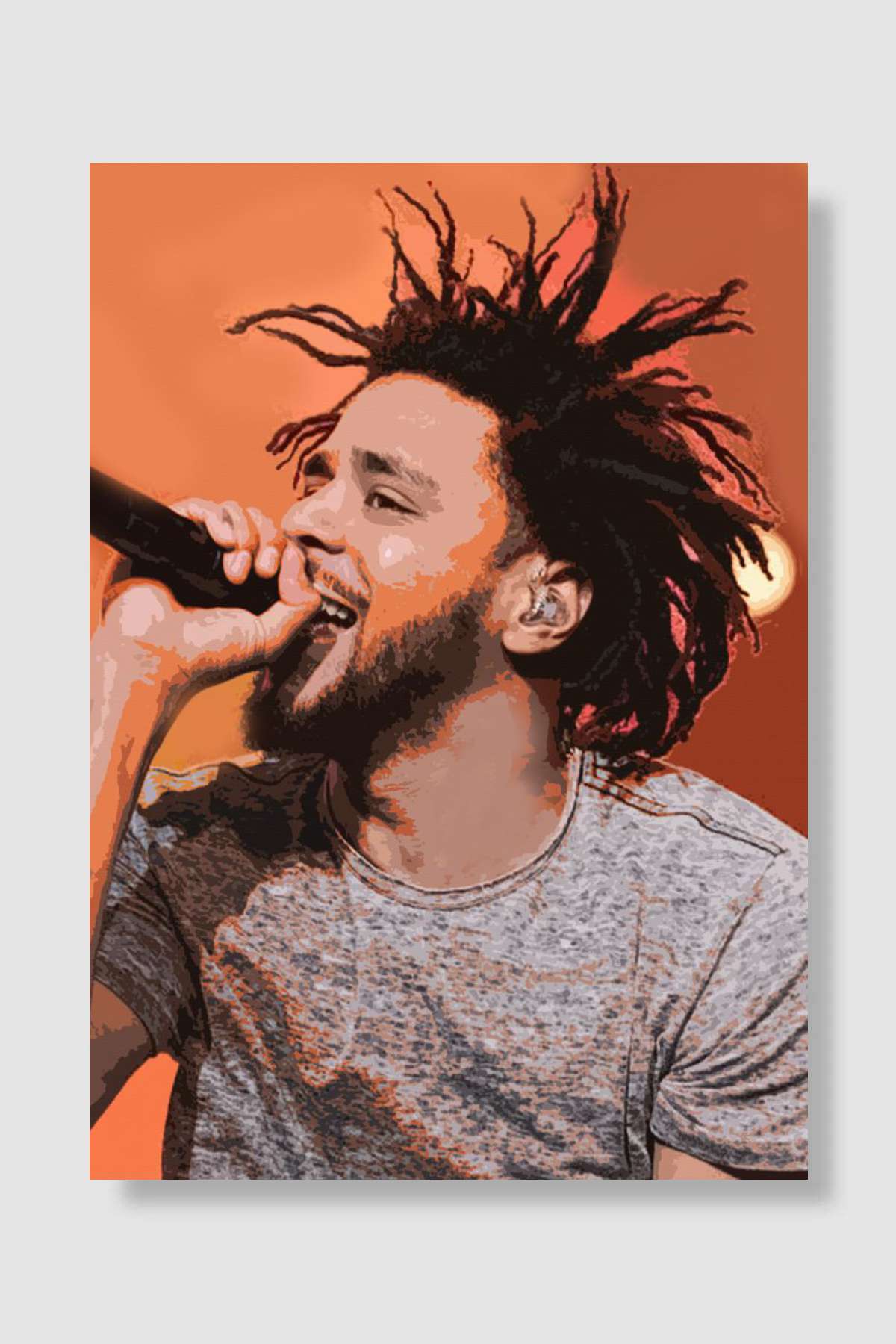 J Cole Müzik Poster Çerçevesiz Yüksek Kalite Müzik Afiş Duvar Poster