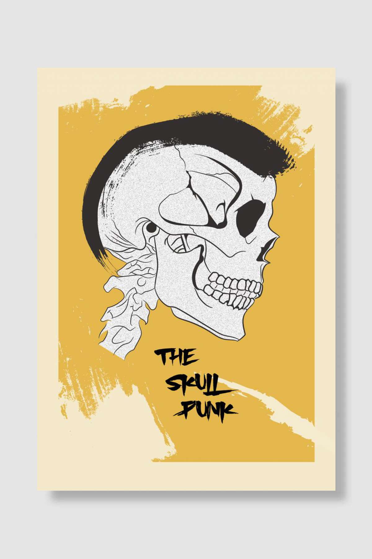 The Skull Punk Müzik Poster Çerçevesiz Yüksek Kalite Müzik Afiş Duvar Poster